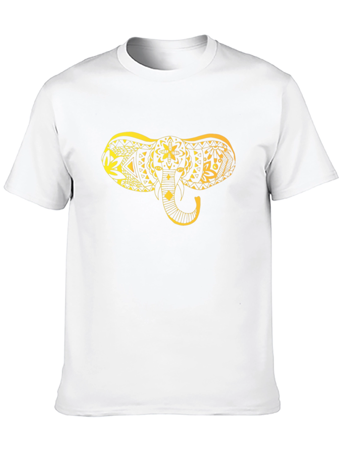 Black Black T-Shirt with Gold Elephant Design view 10