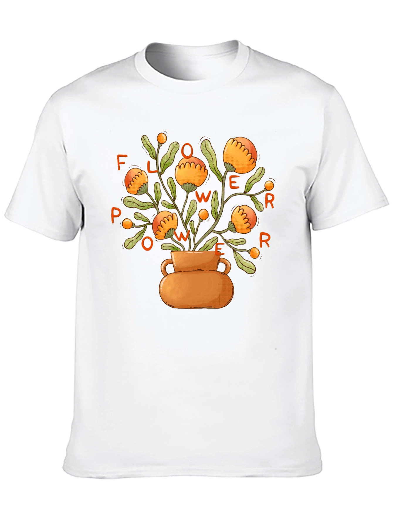 Black Flower Power Graphic Tee -  Stylish Unisex Black T-Shirt view 10