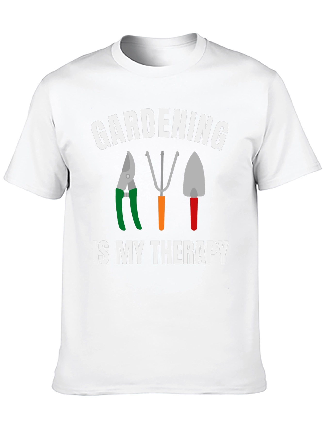 Black Gardening Is My Therapy T-Shirt view 10