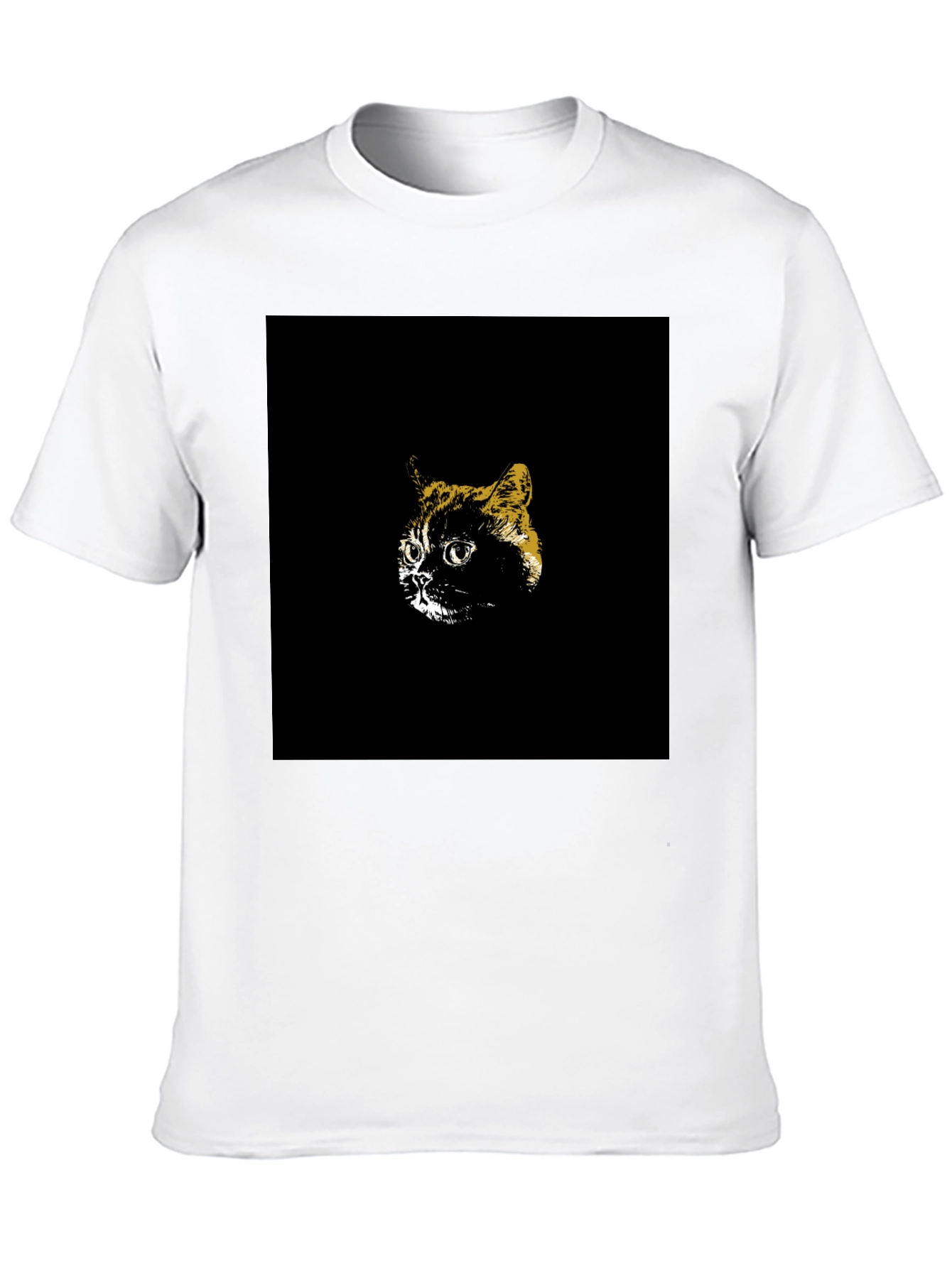 Black Cool Cat Graphic Tee - Black Cotton T-Shirt view 10