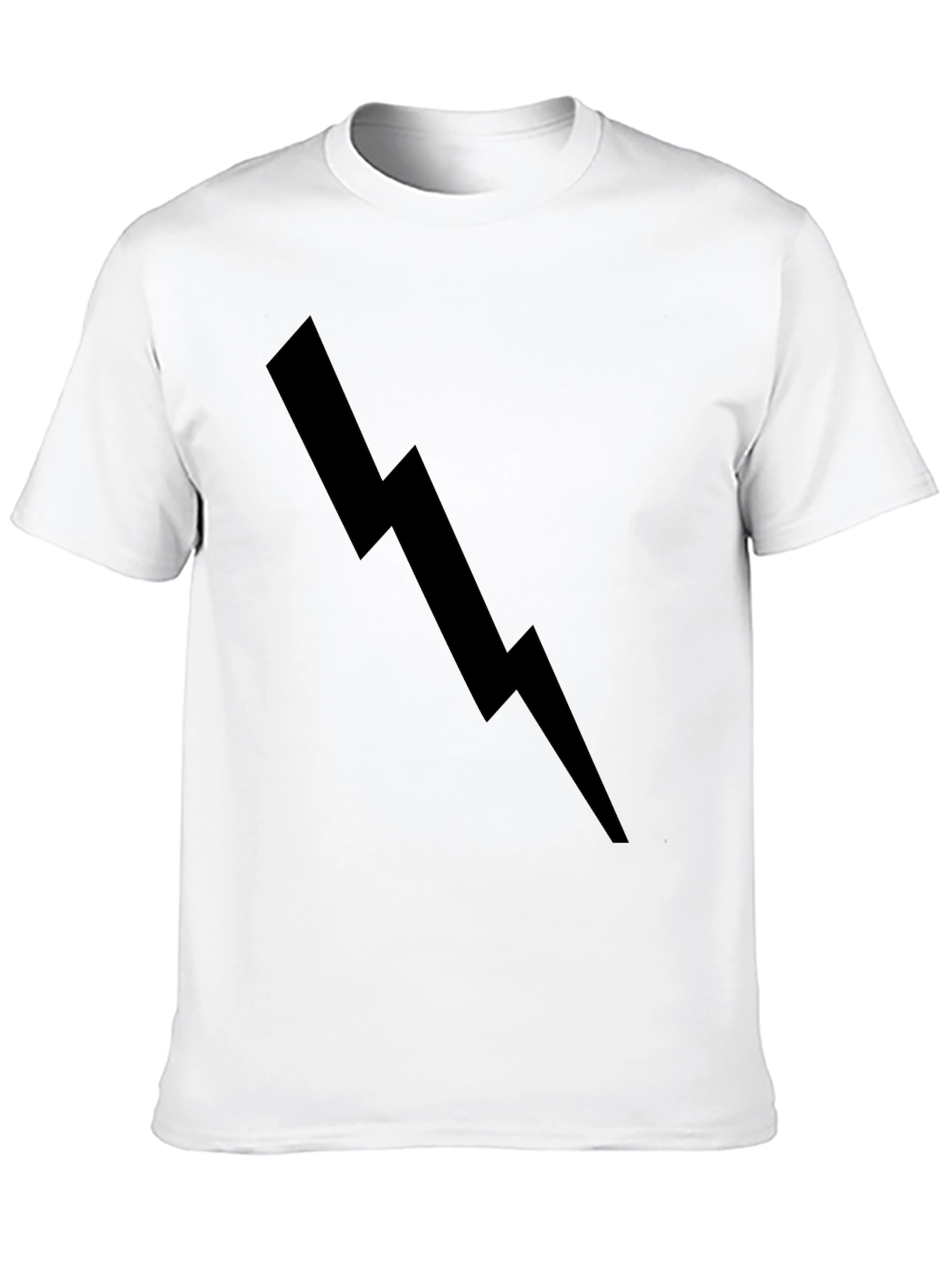 Black Black Lightning Bolt Graphic Tee - Casual Style view 10