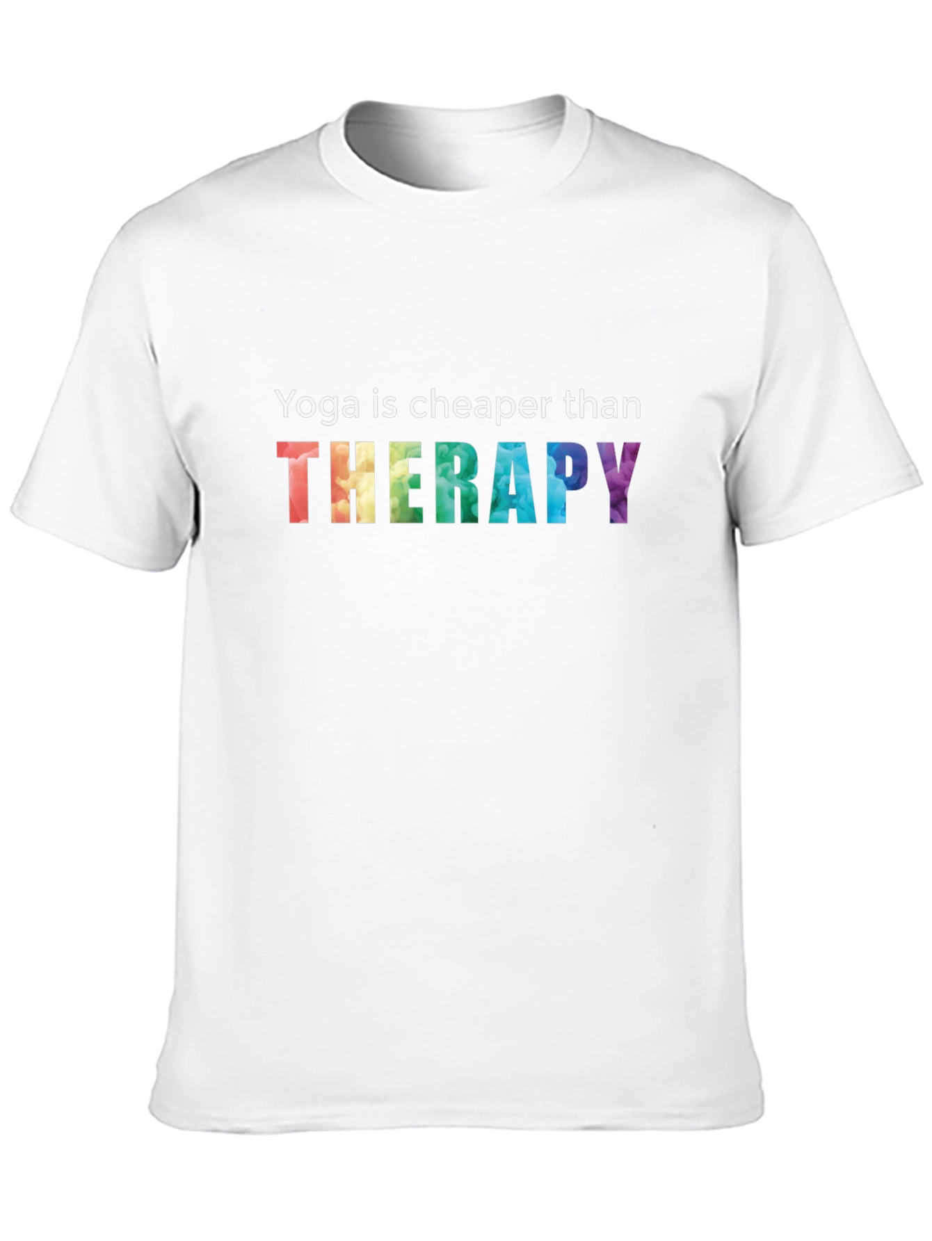Black Yoga is Cheaper Than Therapy Graphic Tee view 10