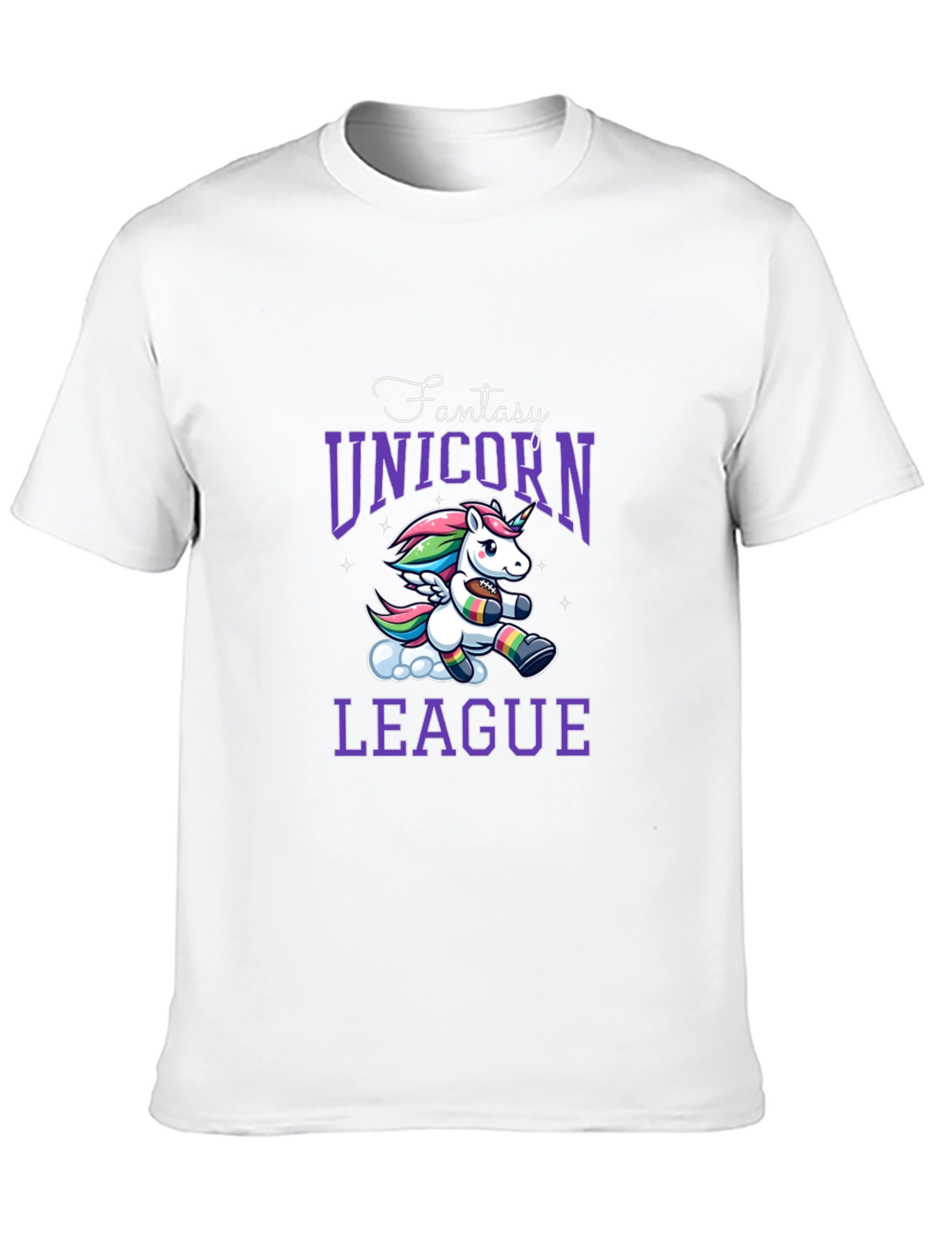 Black Fantasy Unicorn League Black T-Shirt view 10
