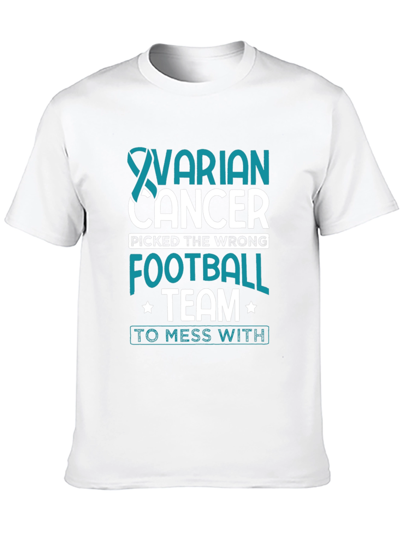 Ovarian Cancer Awareness Football Team T-Shirt - 10