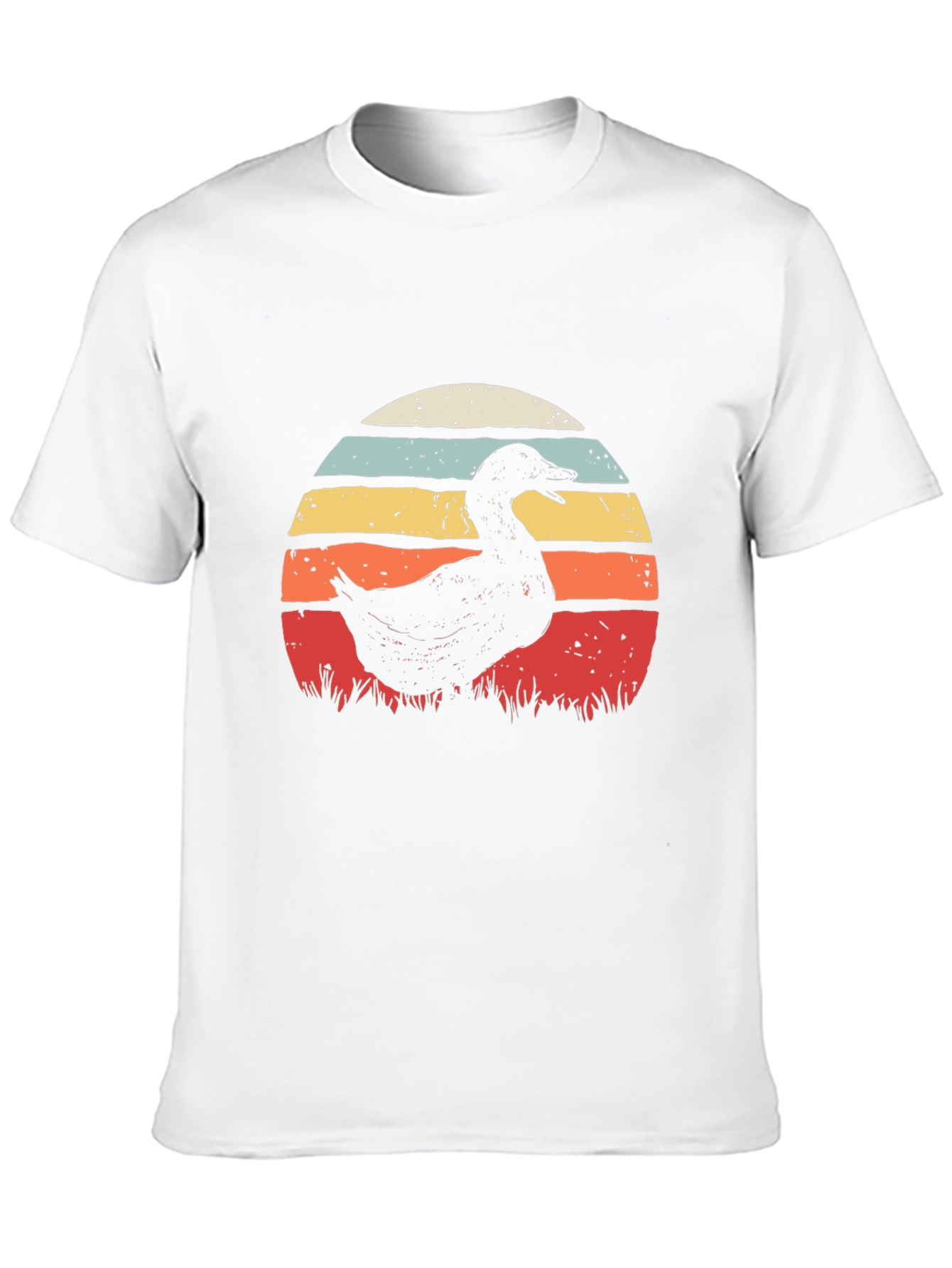 Black Retro Duck Sunset T-Shirt - Black view 10