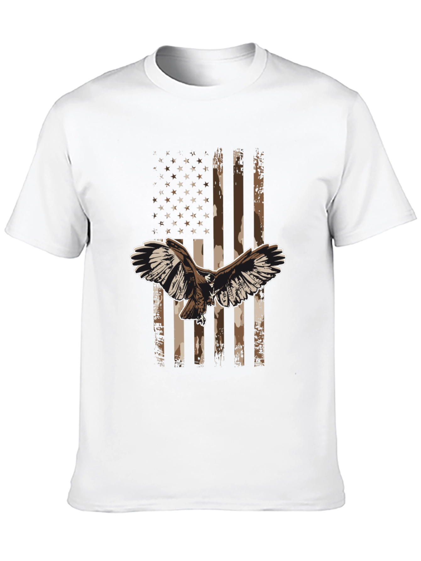 Black American Flag Eagle Graphic Tee - Black view 10