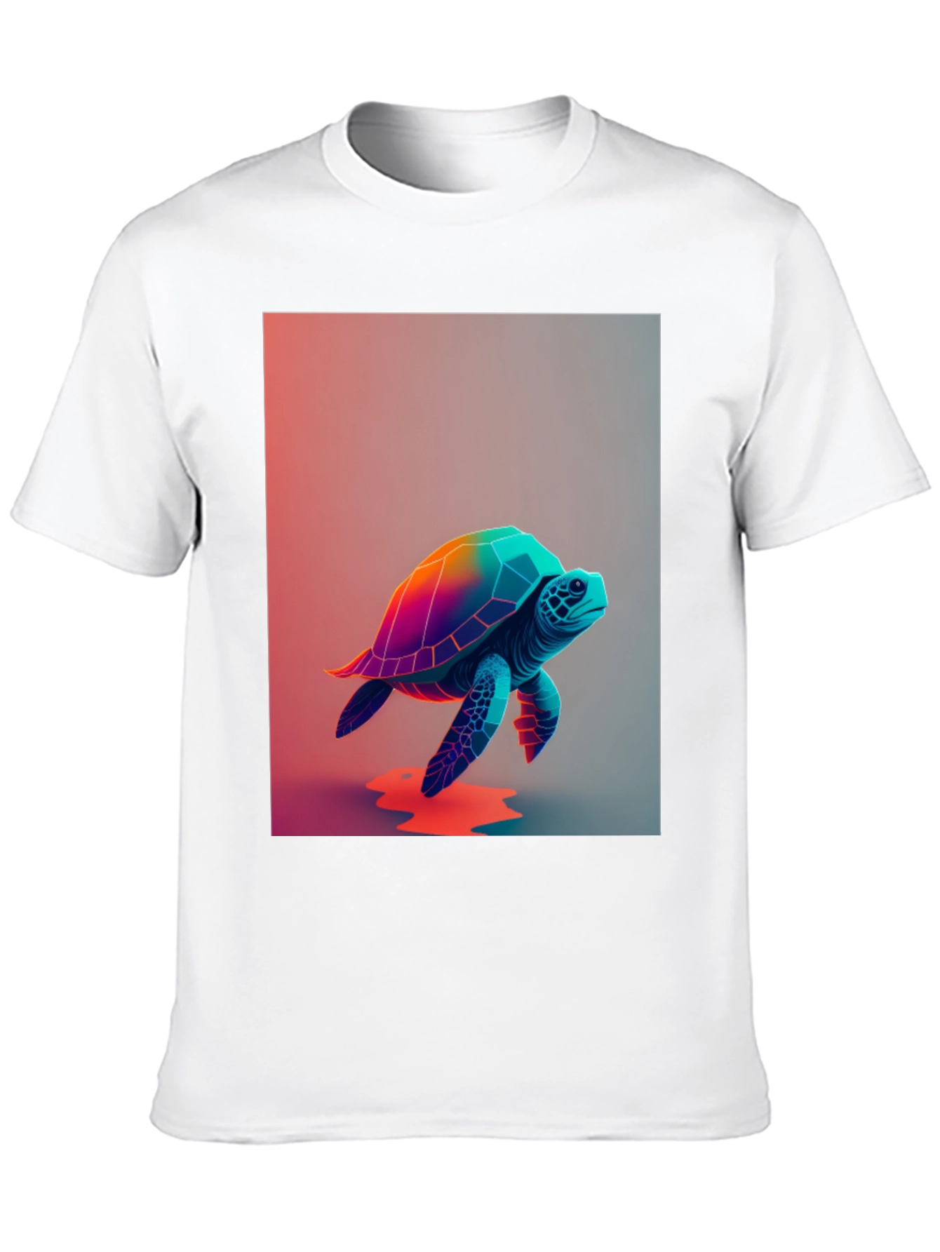 Black Rainbow Turtle Graphic Tee - Unique Design view 10