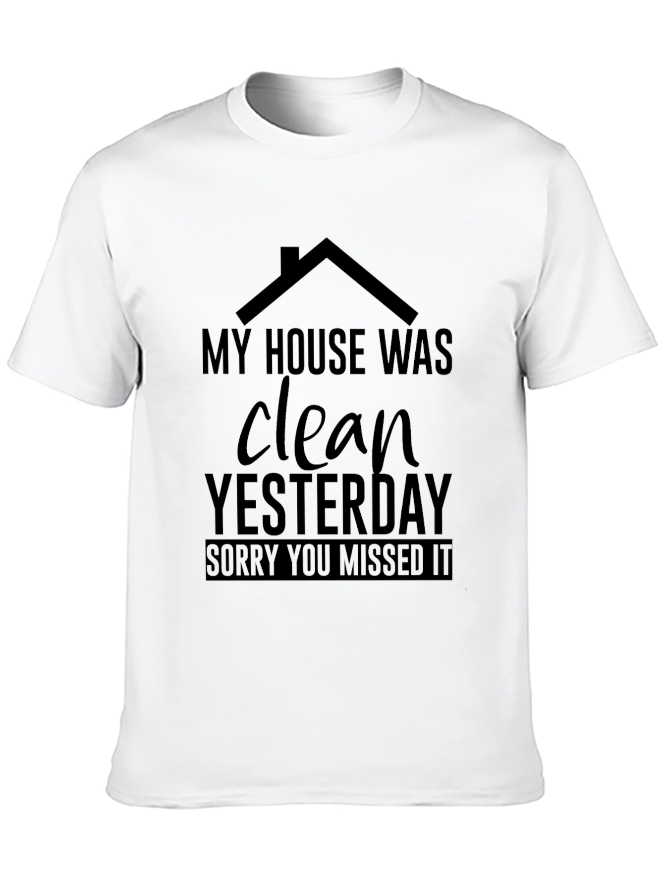 Black Funny House Cleaning Graphic T-Shirt view 10