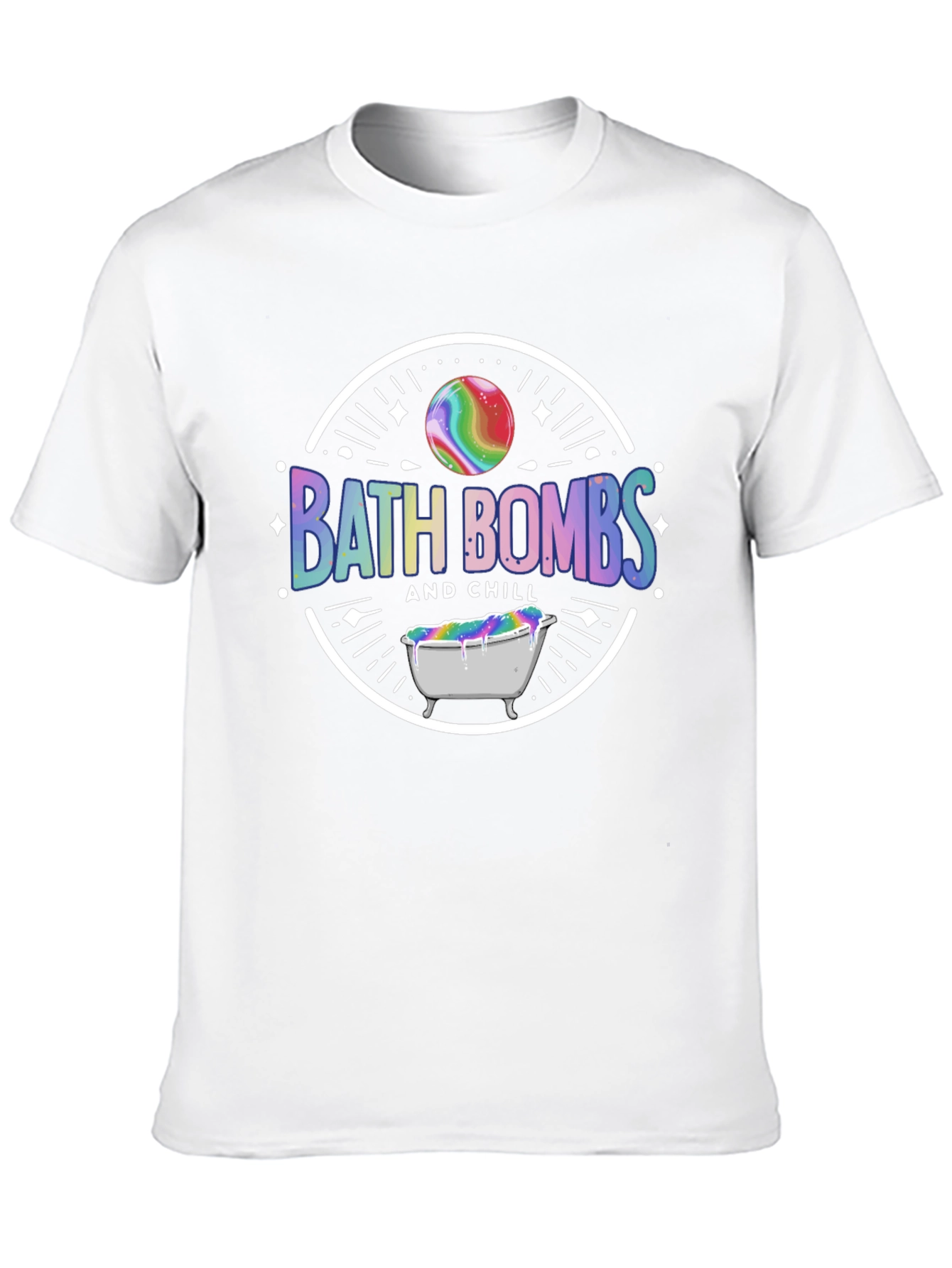 Black Bath Bombs and Chill Graphic Tee view 10