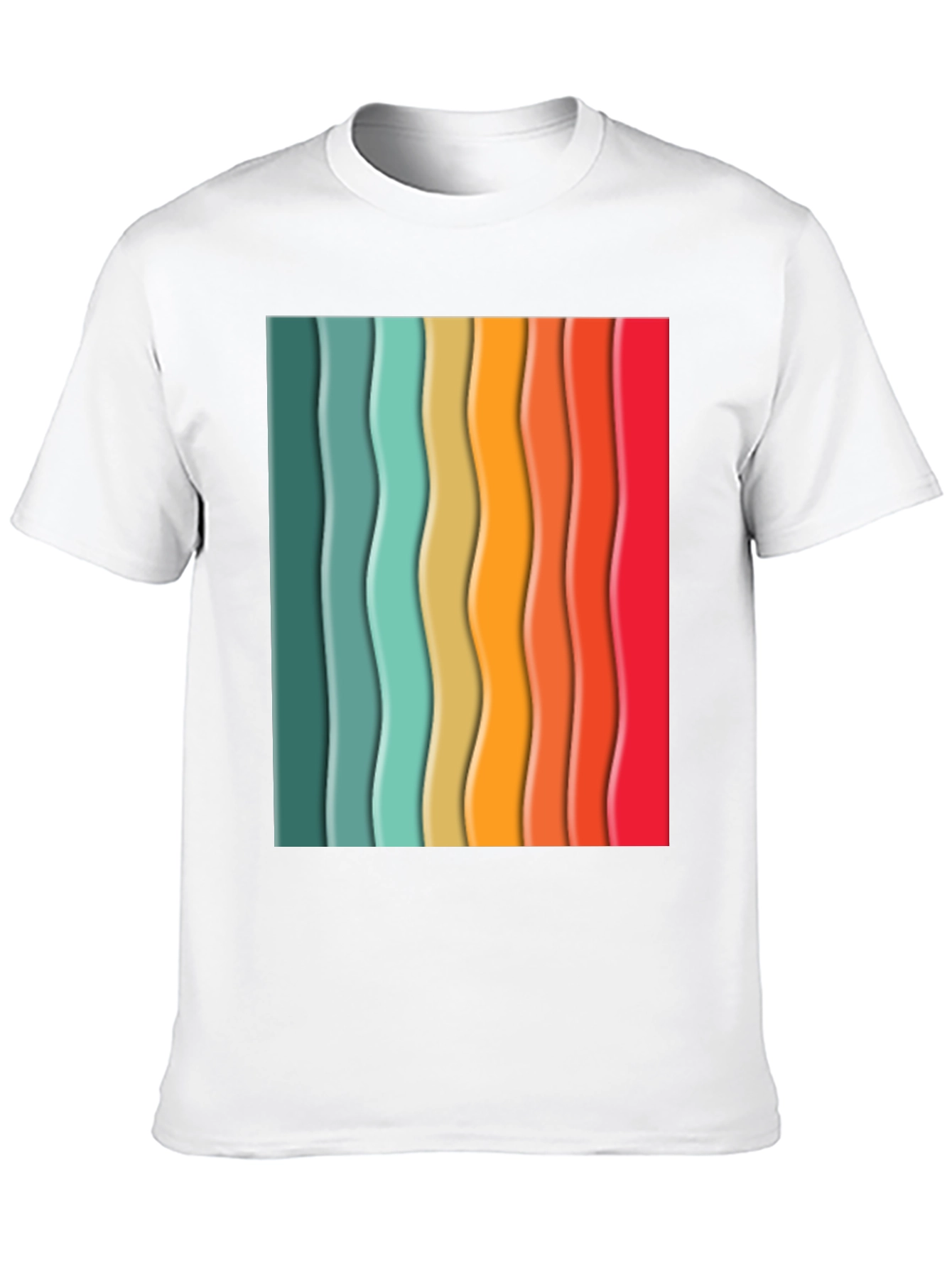 Black Retro Stripe Tee - Vintage Style T-Shirt view 10
