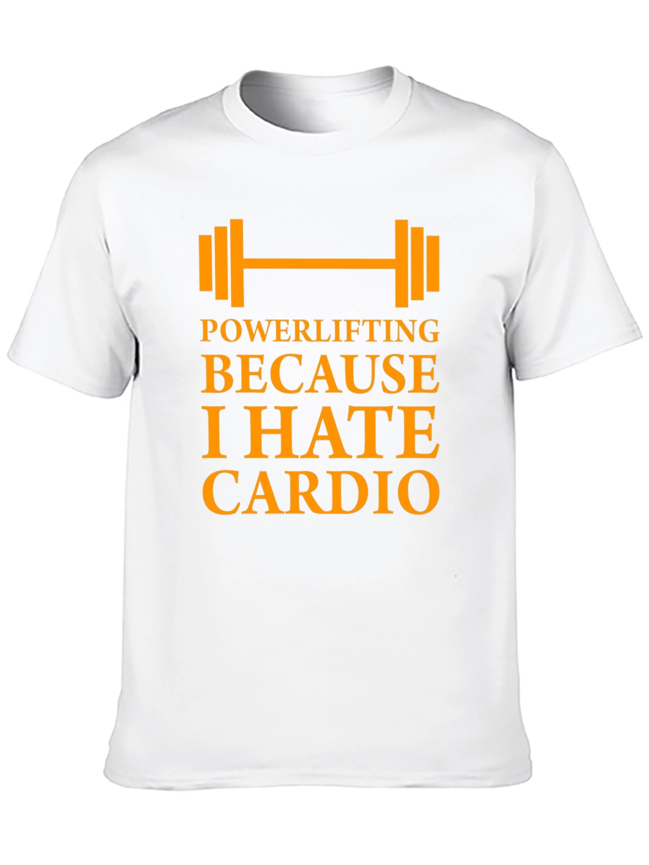 Black Powerlifting Because I Hate Cardio - Men's Black T-Shirt view 10