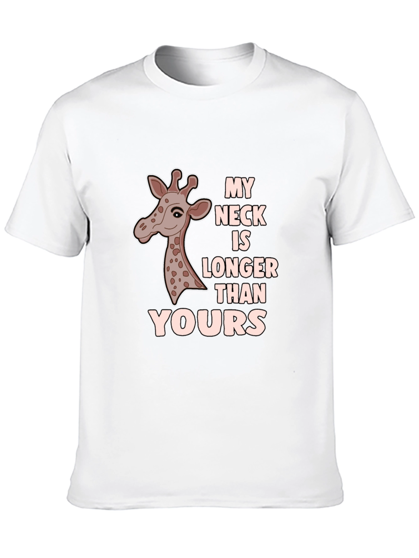 Black Funny Giraffe T-Shirt - My Neck Is Longer view 10