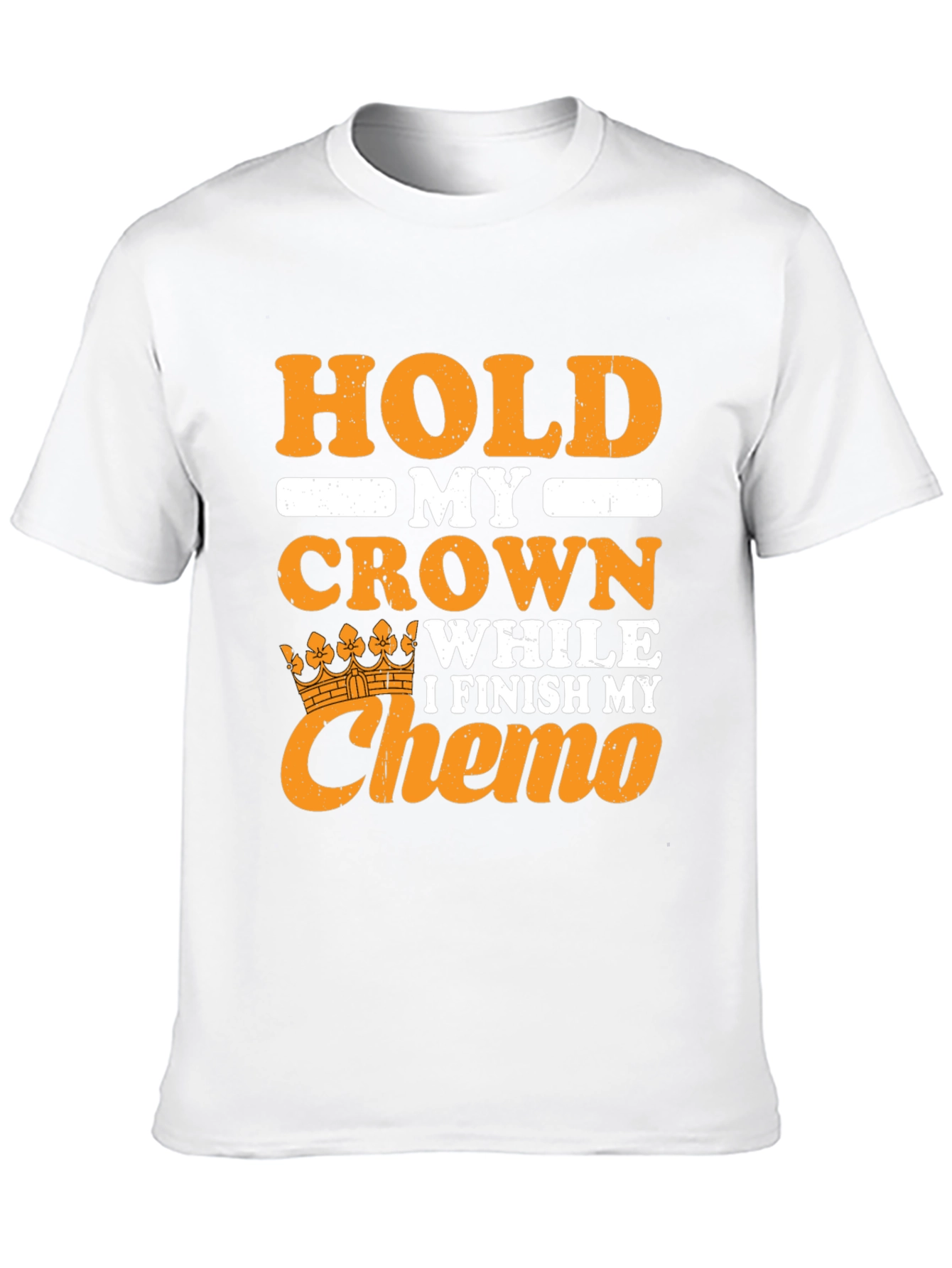 Black Hold My Crown Chemo Support T-Shirt view 10
