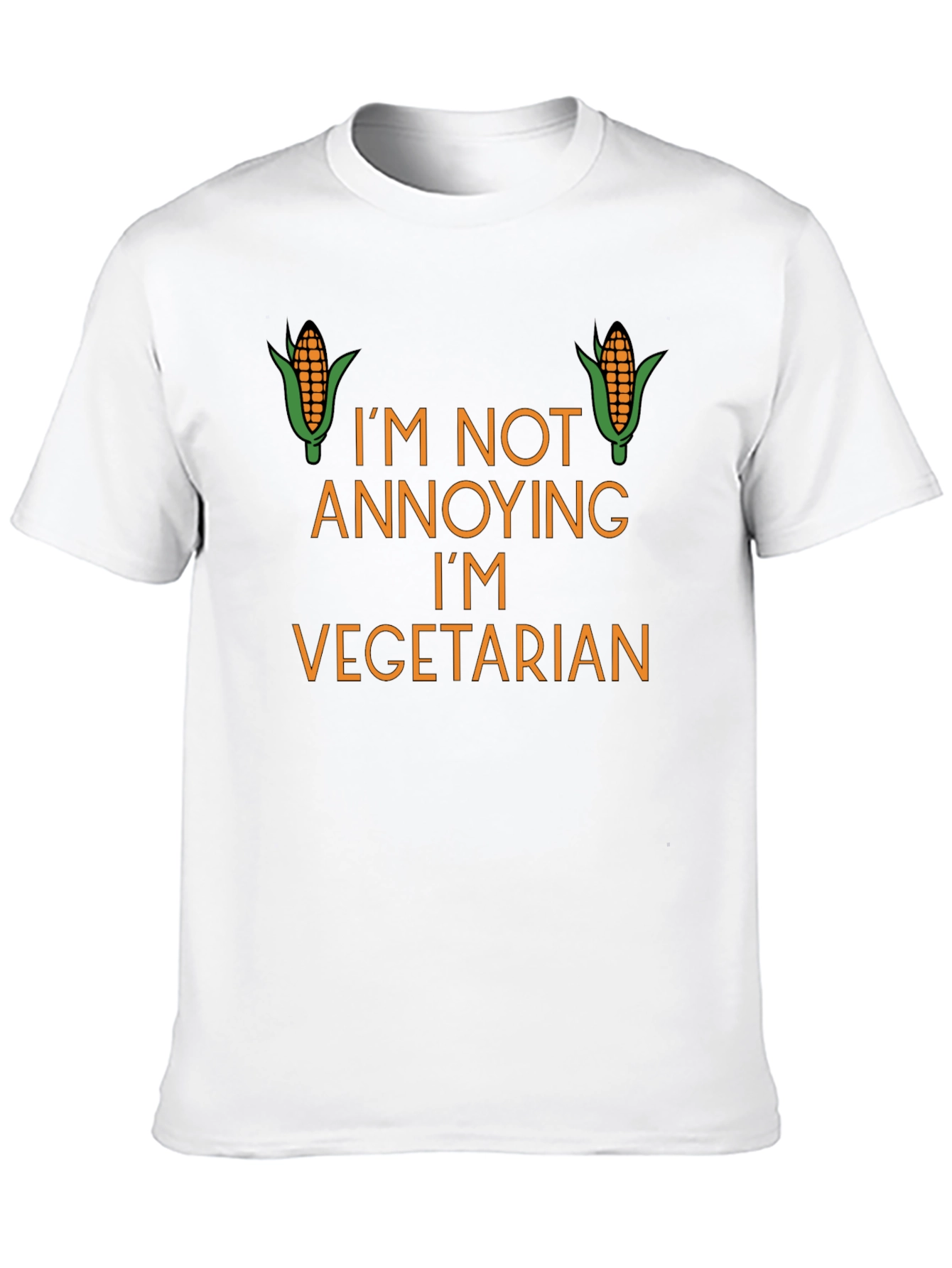 Black Funny Vegetarian Graphic Tee - Black Cotton T-Shirt view 10
