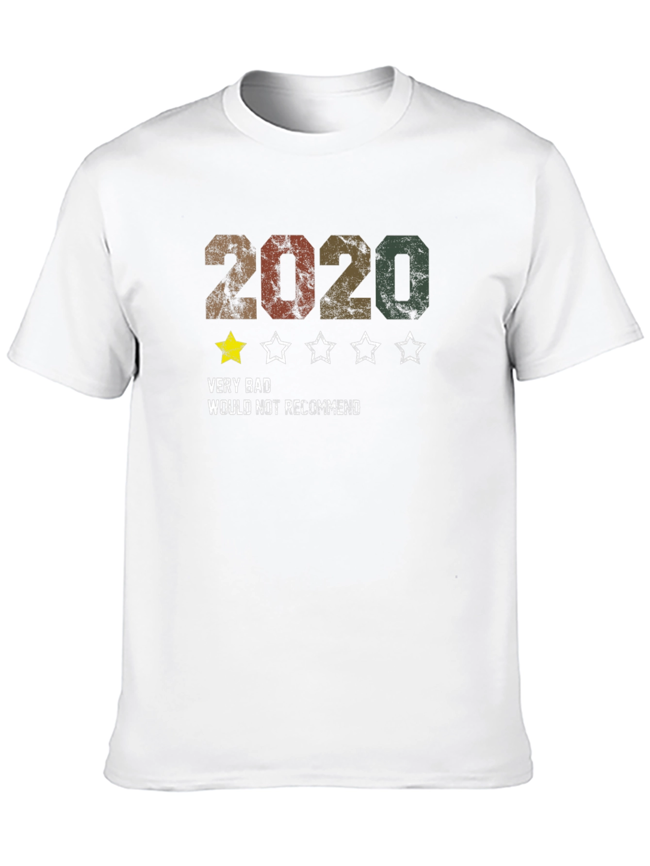 Black 2020 One-Star Review Graphic Tee - Funny Retro Design view 10
