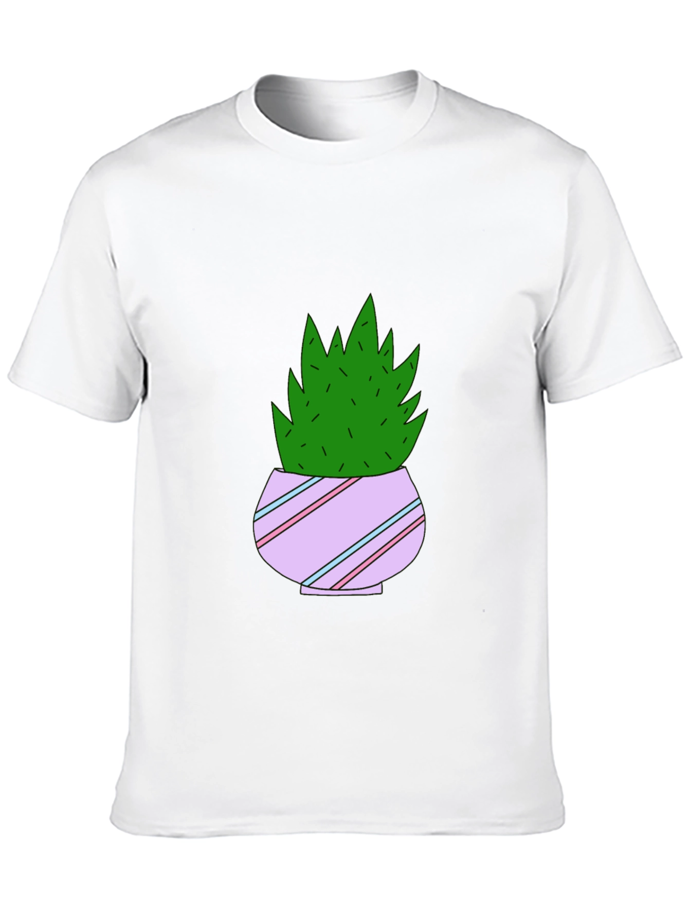 Black Cute Potted Plant Graphic T-Shirt view 10