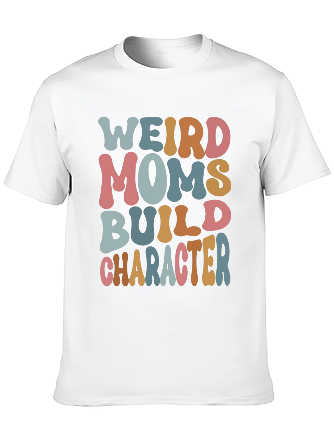 Black Weird Moms Build Character T-Shirt view 10