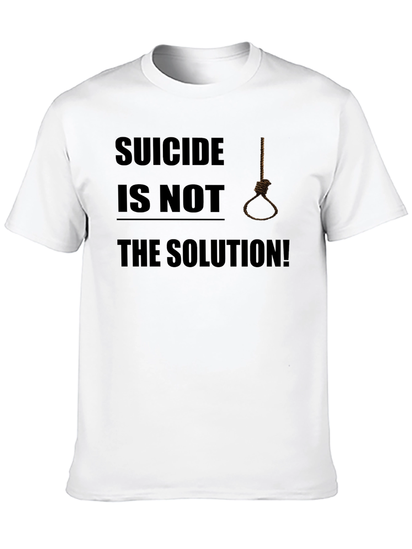 Black Suicide Is Not The Solution T-Shirt view 10