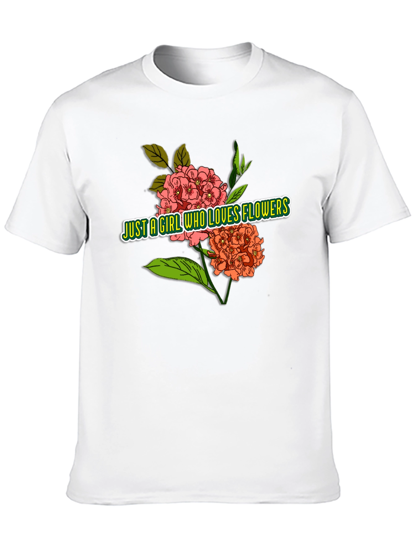 Floral T-Shirt: Just a Girl Who Loves Flowers - 10