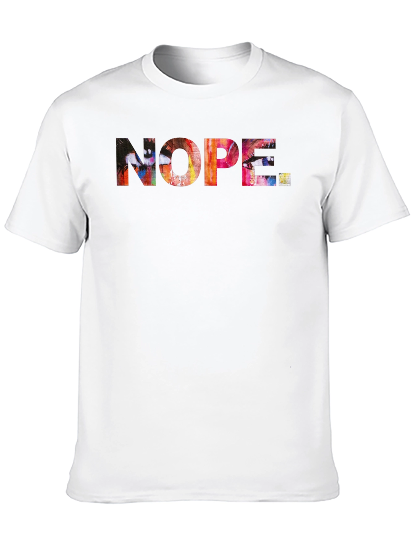 Black Nope Graphic Tee - Artistic Eye Design, Soft Cotton Blend view 10