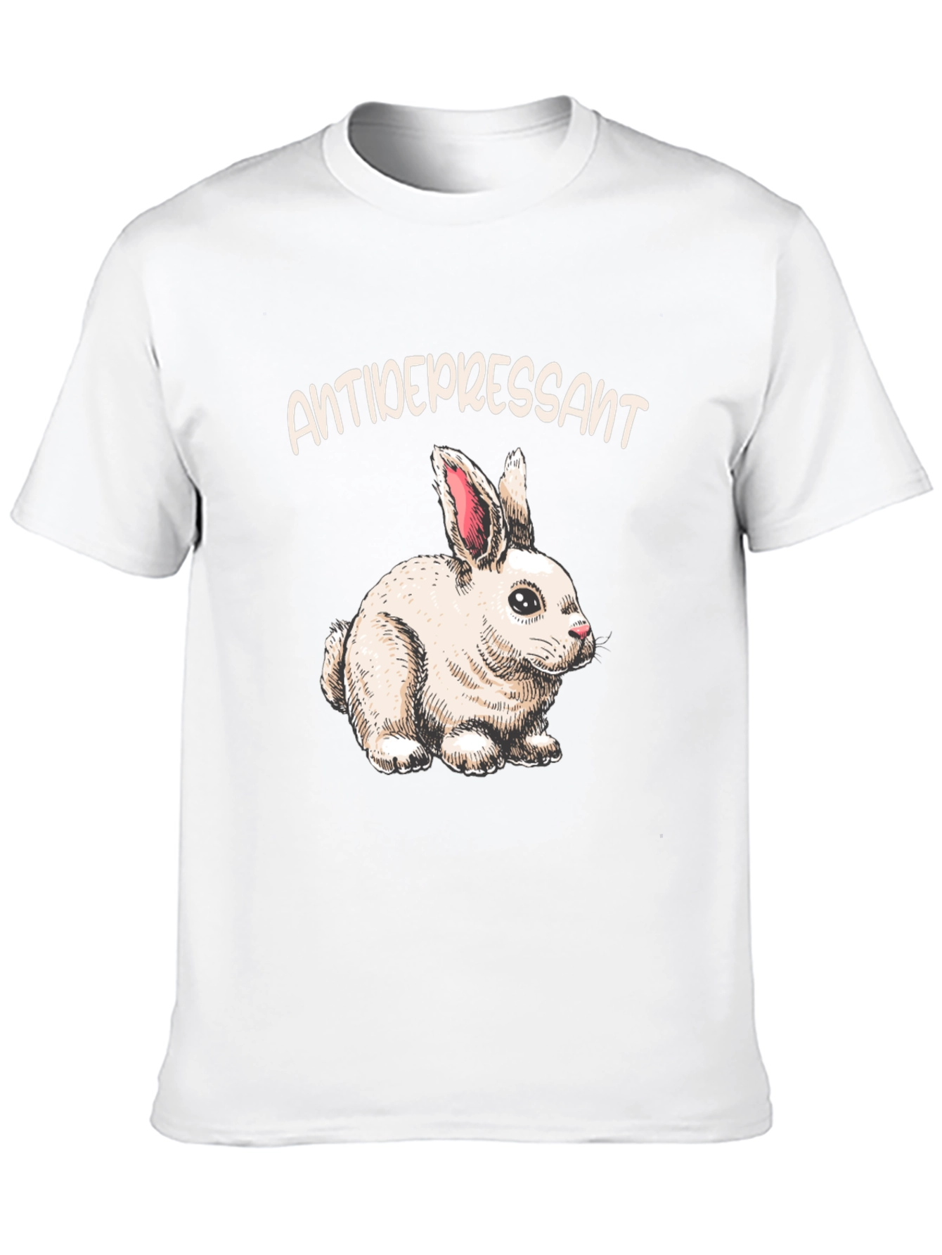 Black Antidepressant Bunny T-Shirt view 10
