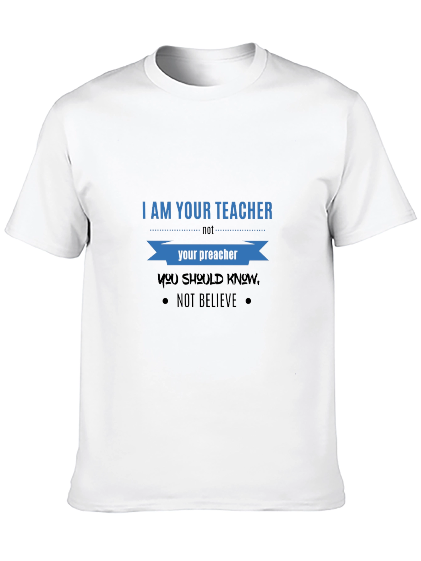 Black Teacher vs. Preacher Graphic Tee - Know, Don't Believe! view 10