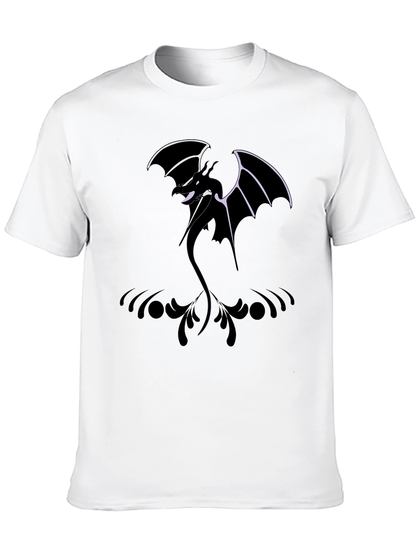 Black Dragon Graphic Black T-Shirt for Men view 10