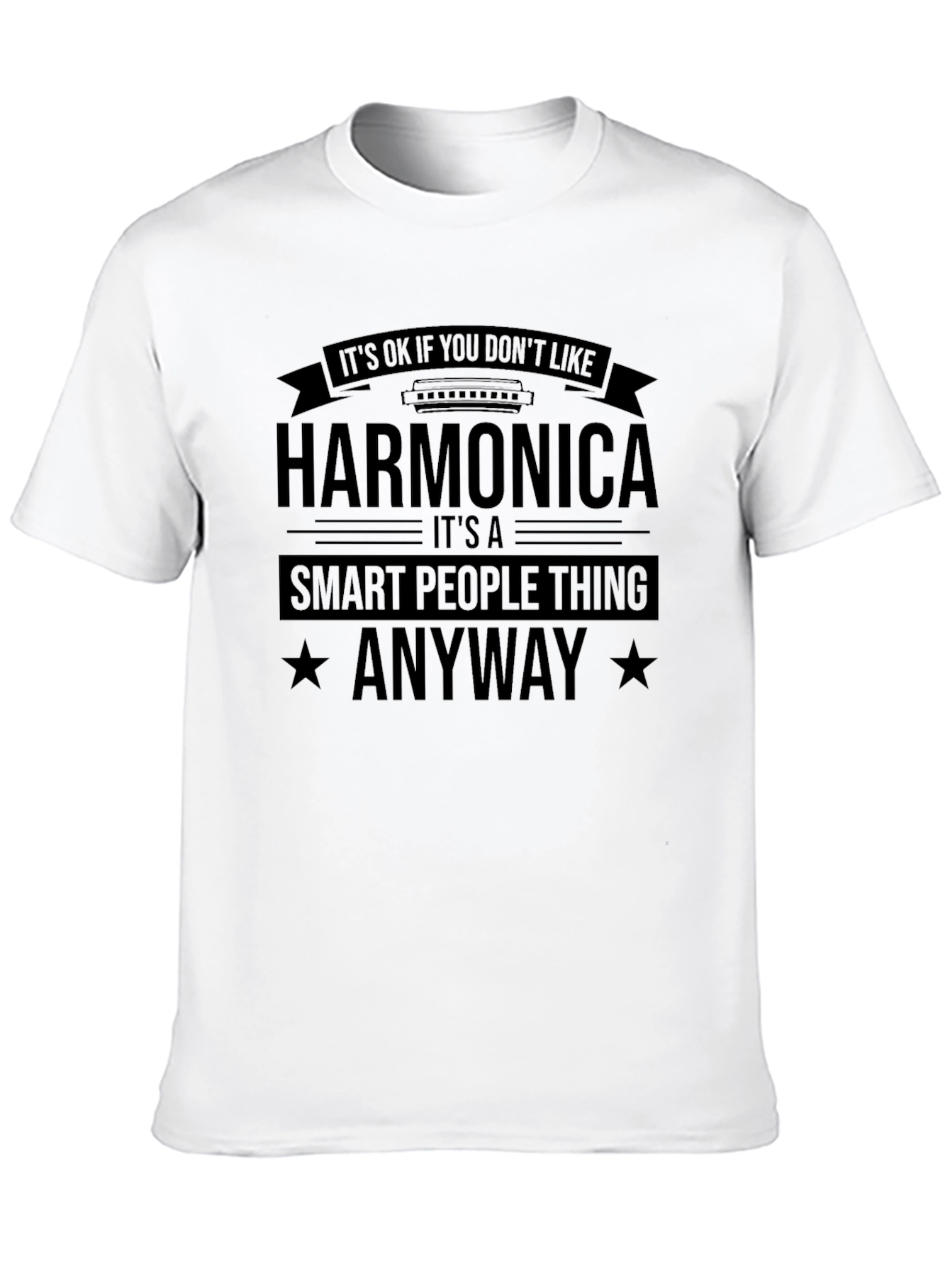 Black Harmonica Smart People Thing T-Shirt  view 10