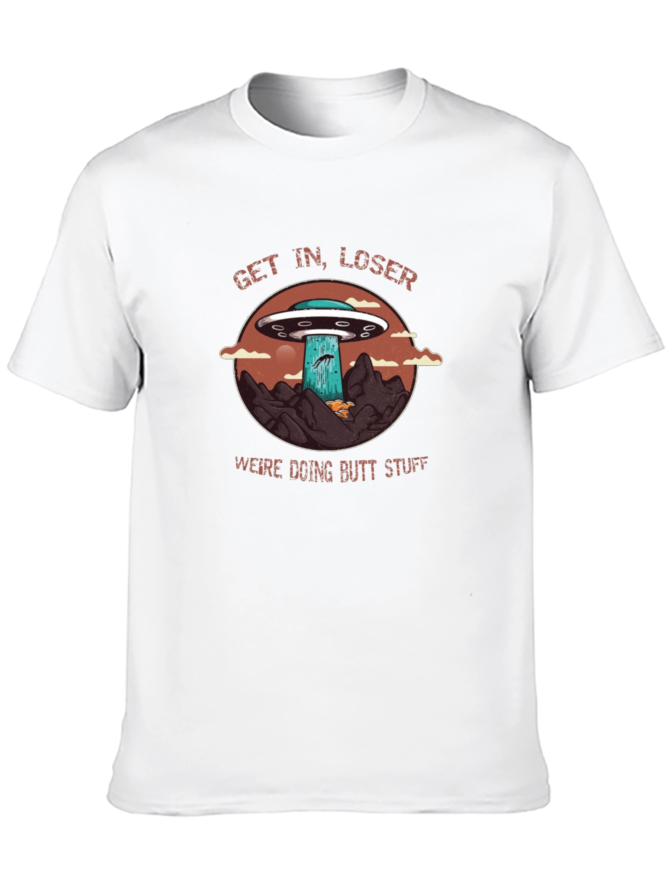 Black Get In Loser UFO Graphic Tee view 10