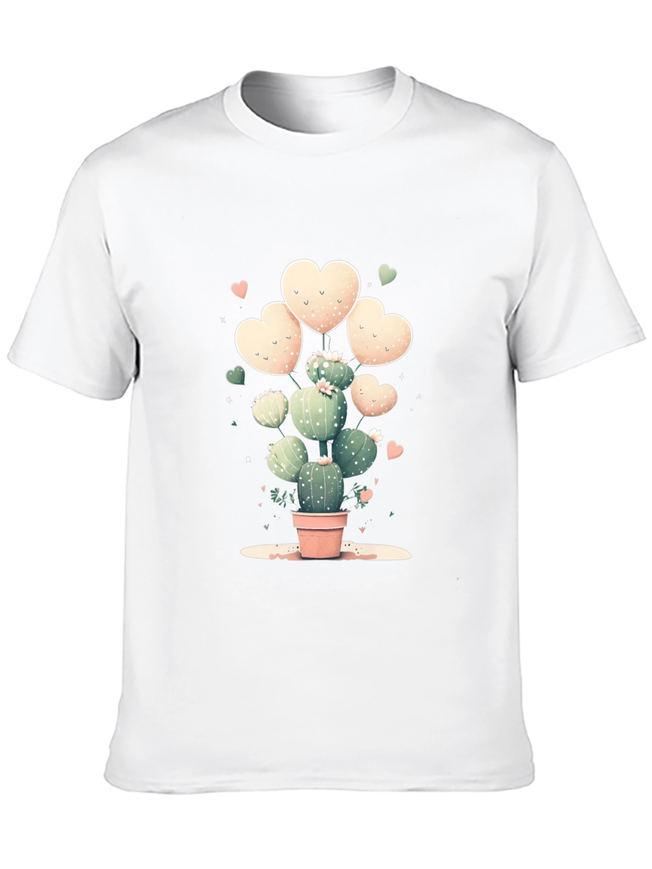 Black Cactus Heart T-Shirt - Cute Plant Lover Tee view 10