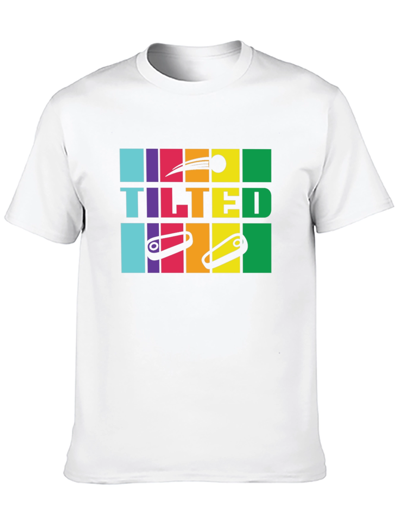 Black Tilted Pinball Black T-Shirt view 10