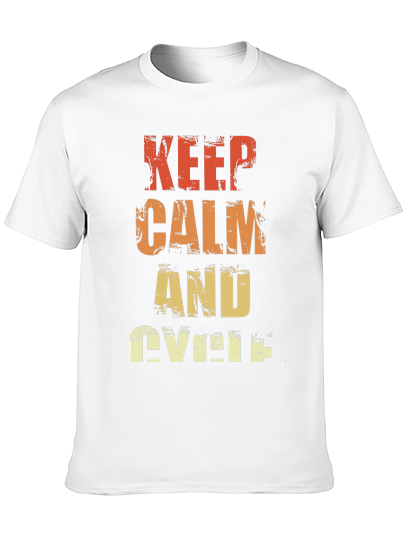 Black Keep Calm and Cycle T-Shirt - Retro Style view 10