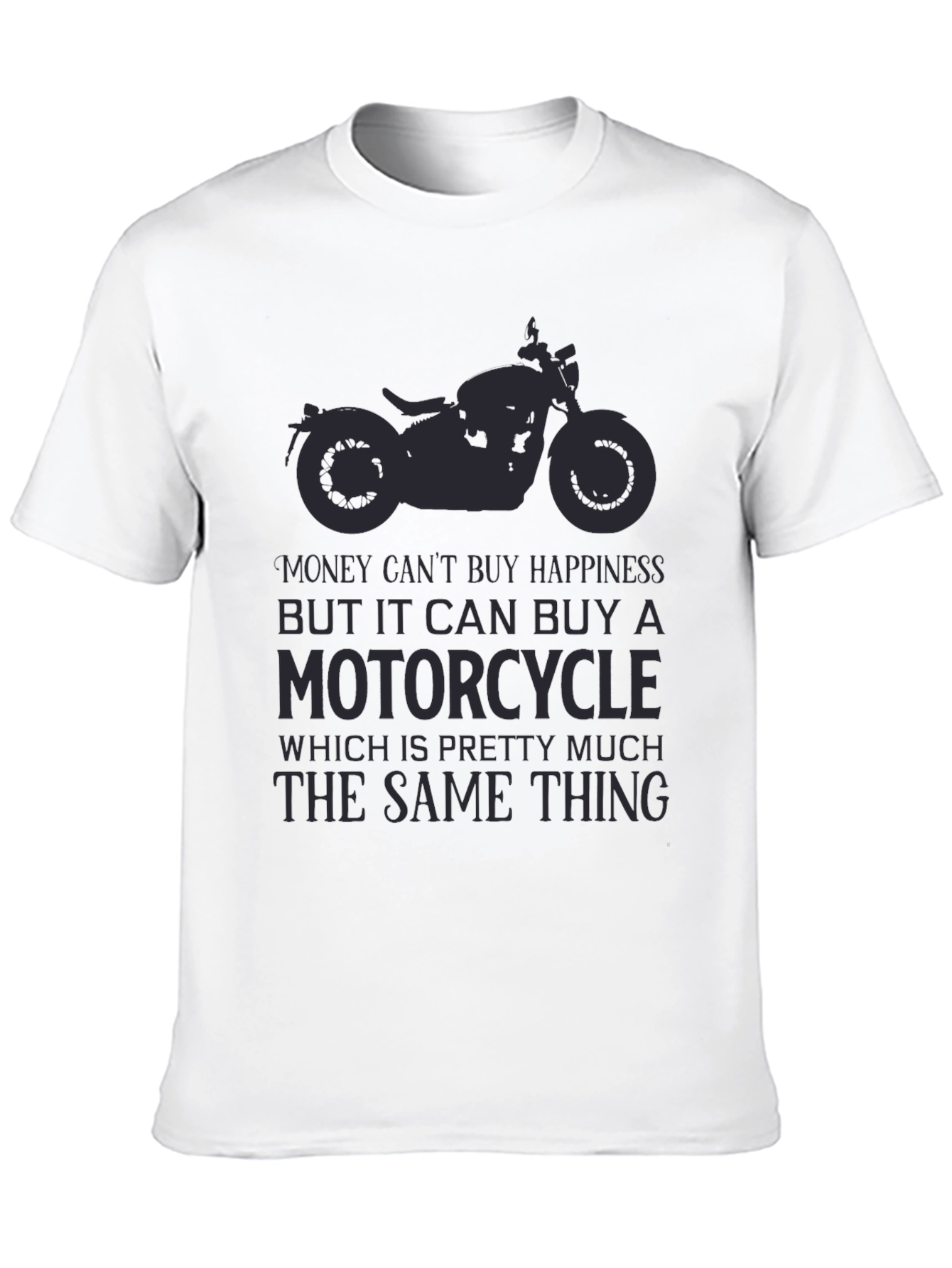 Black Motorcycle Graphic T-Shirt - Happiness Guarantee view 10