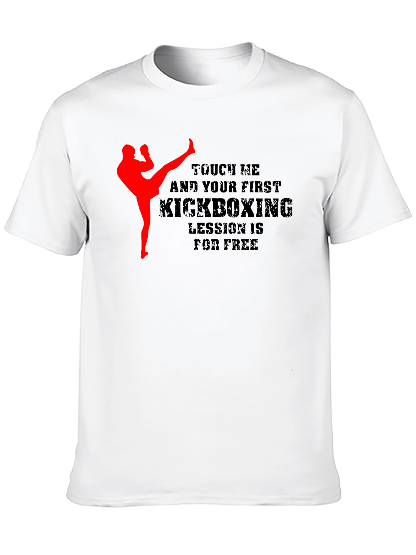 Black Kickboxing Lesson Graphic T-Shirt view 10