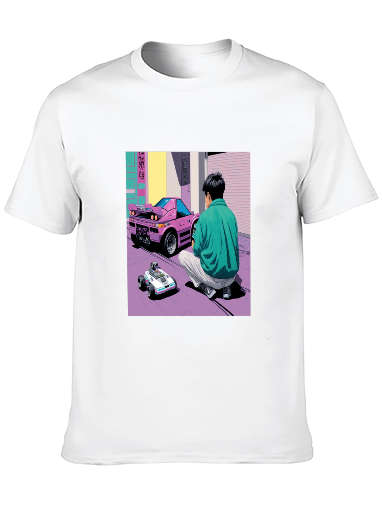 Black Retro Car Graphic T-Shirt - Black view 10