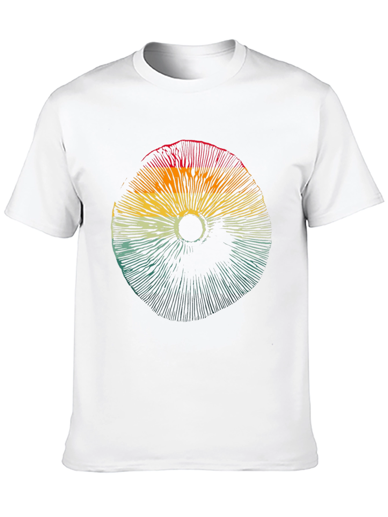 Black Retro Mushroom Graphic T-Shirt - Unisex Design view 10