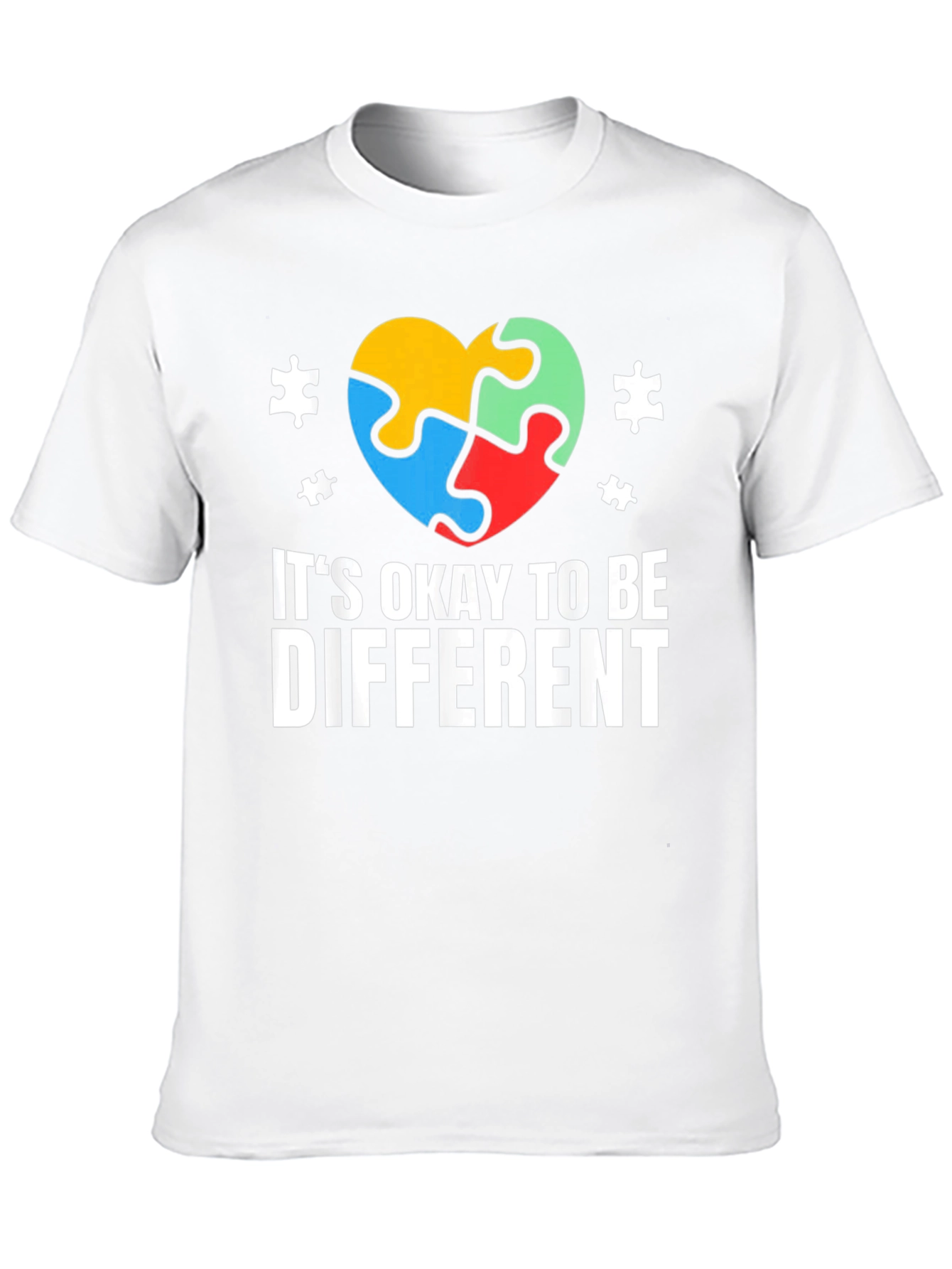 Black Autism Awareness T-Shirt - It's Okay to Be Different view 10