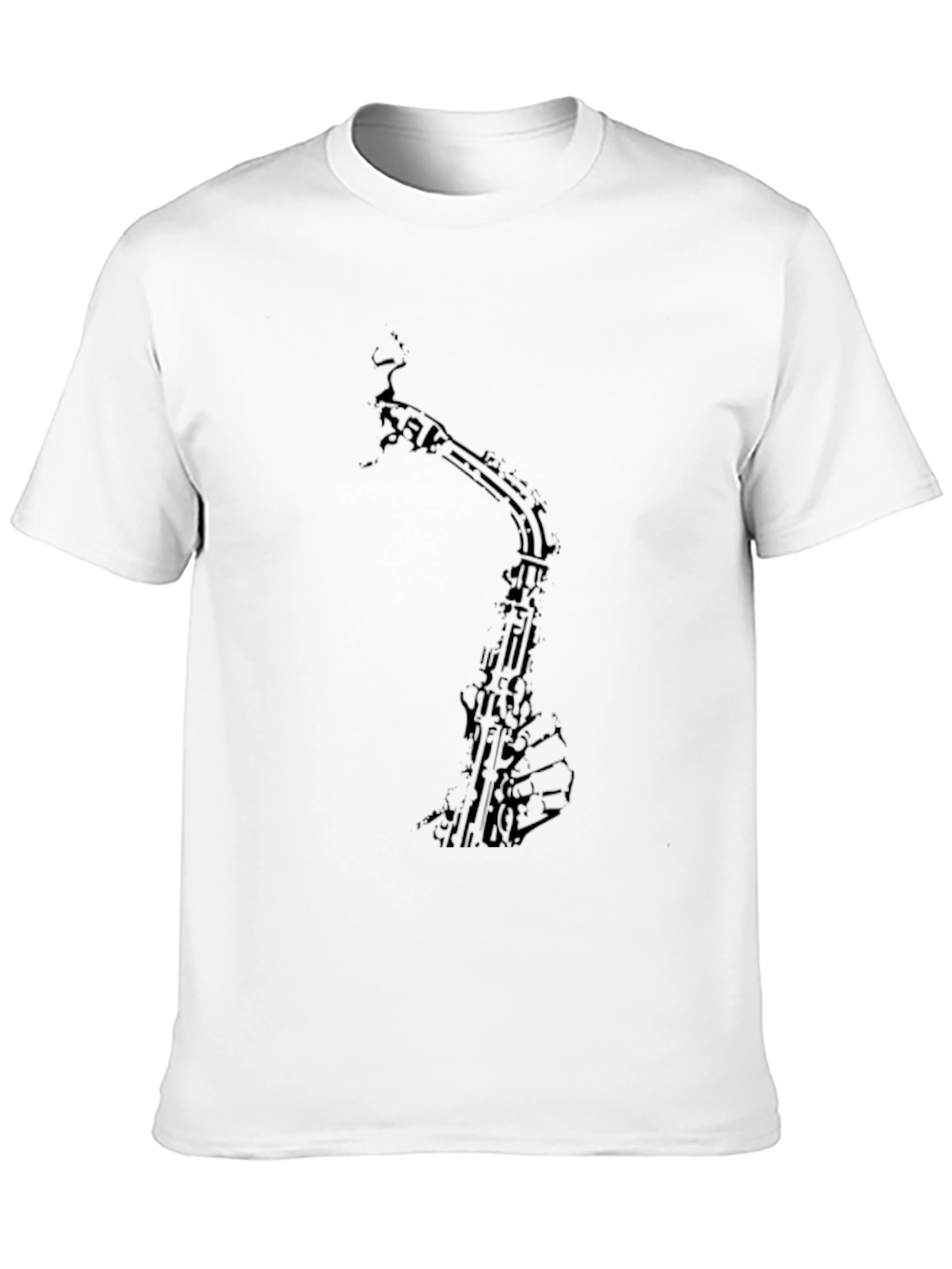 Black Saxophone Graphic T-Shirt - Music Lover Tee view 10