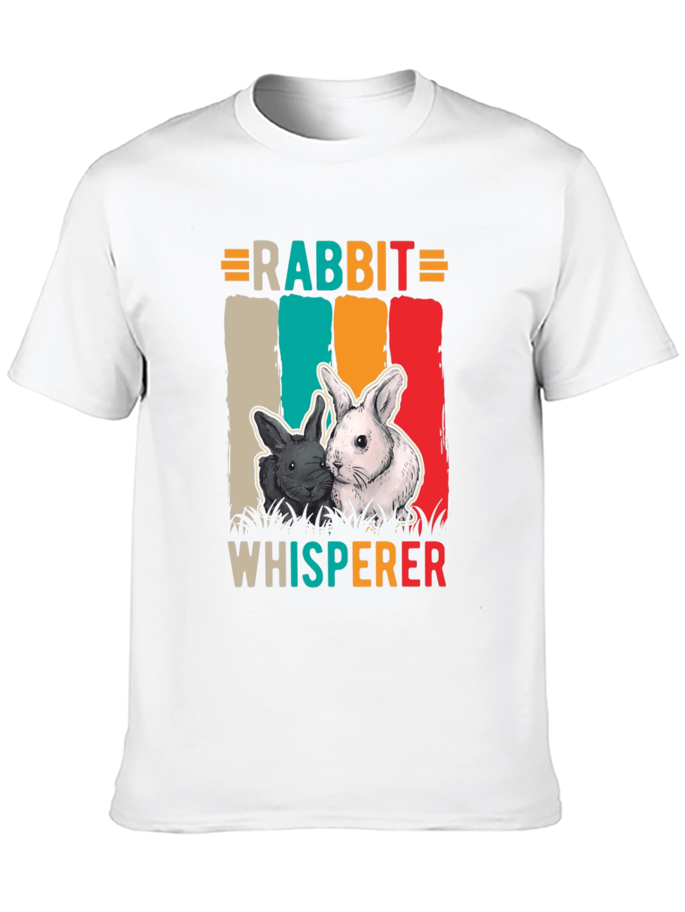 Black Rabbit Whisperer Graphic Tee - Unisex Cotton T-Shirt view 10
