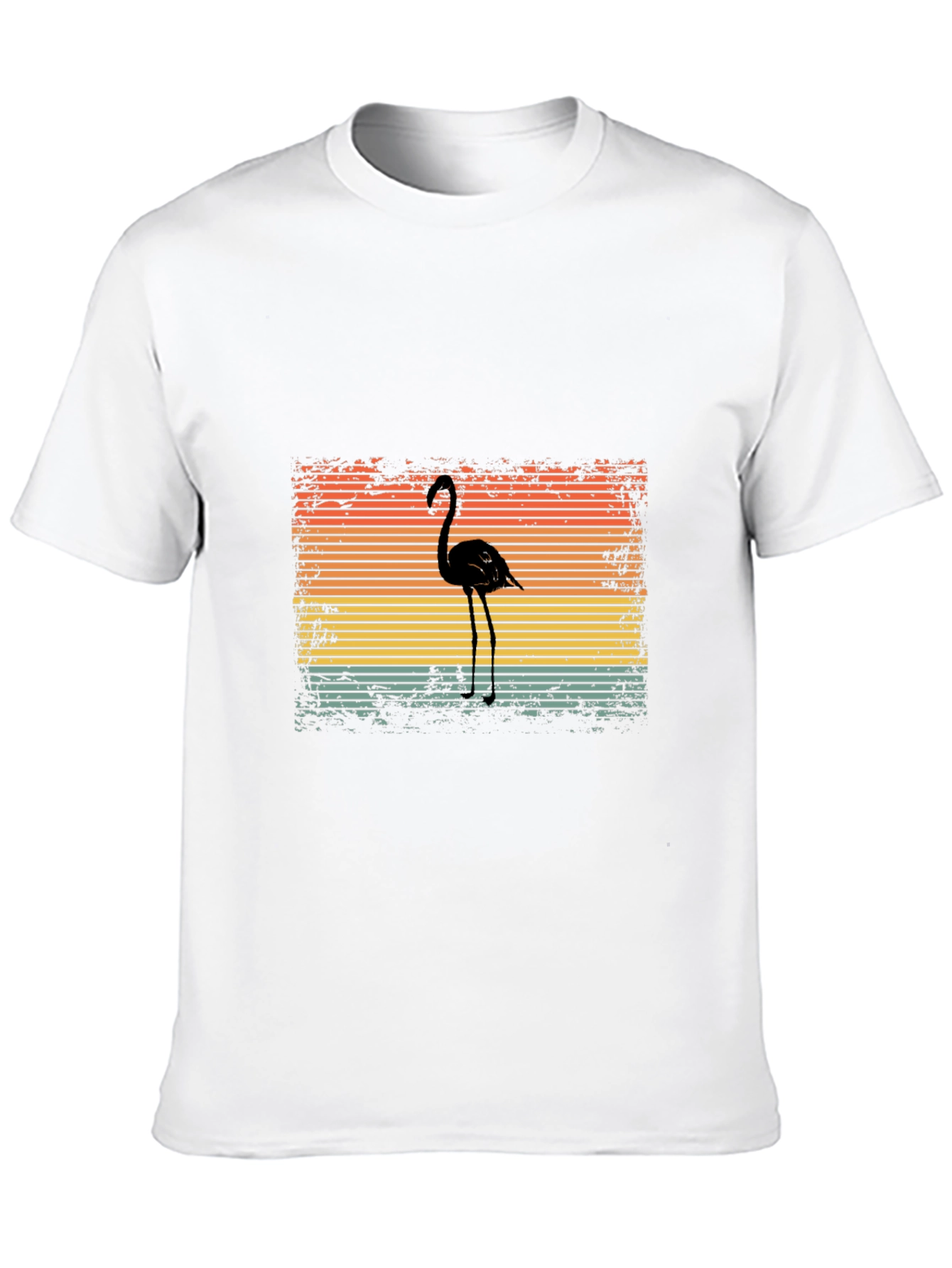 Black Retro Flamingo Graphic T-Shirt - Black view 10
