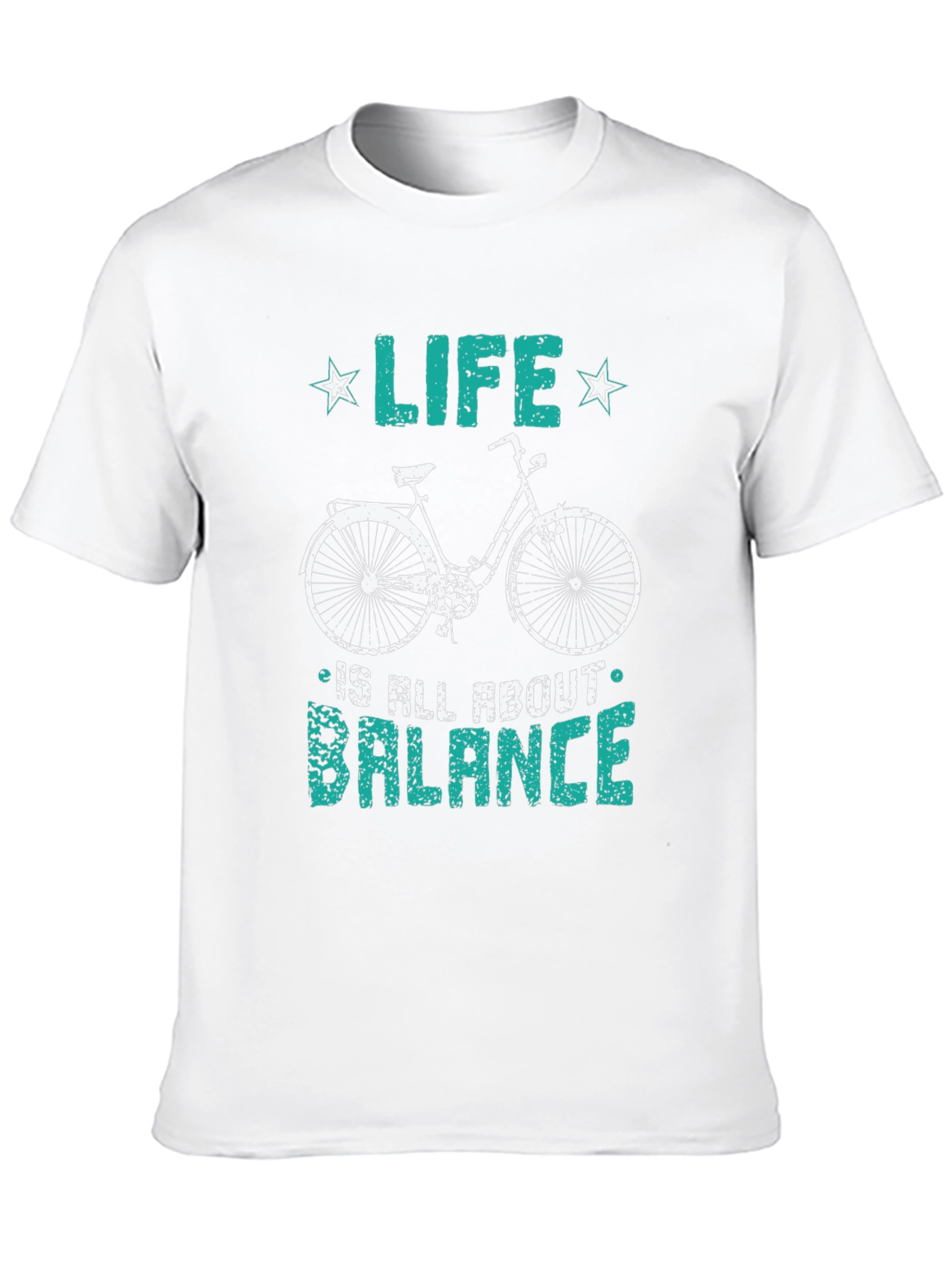 Black Life Balance Bicycle Graphic T-Shirt view 10