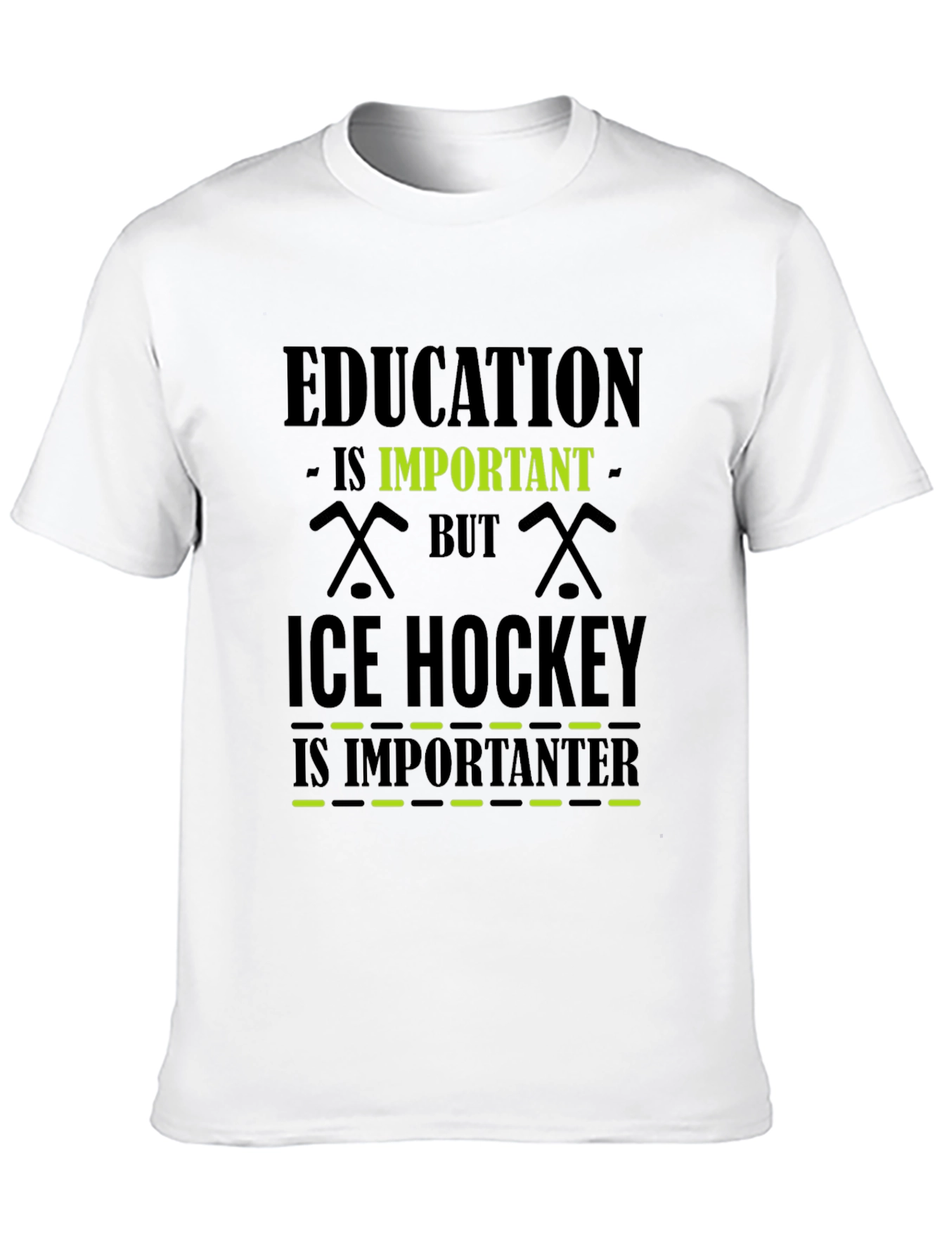 Black Funny Ice Hockey Is Importanter T-Shirt view 10
