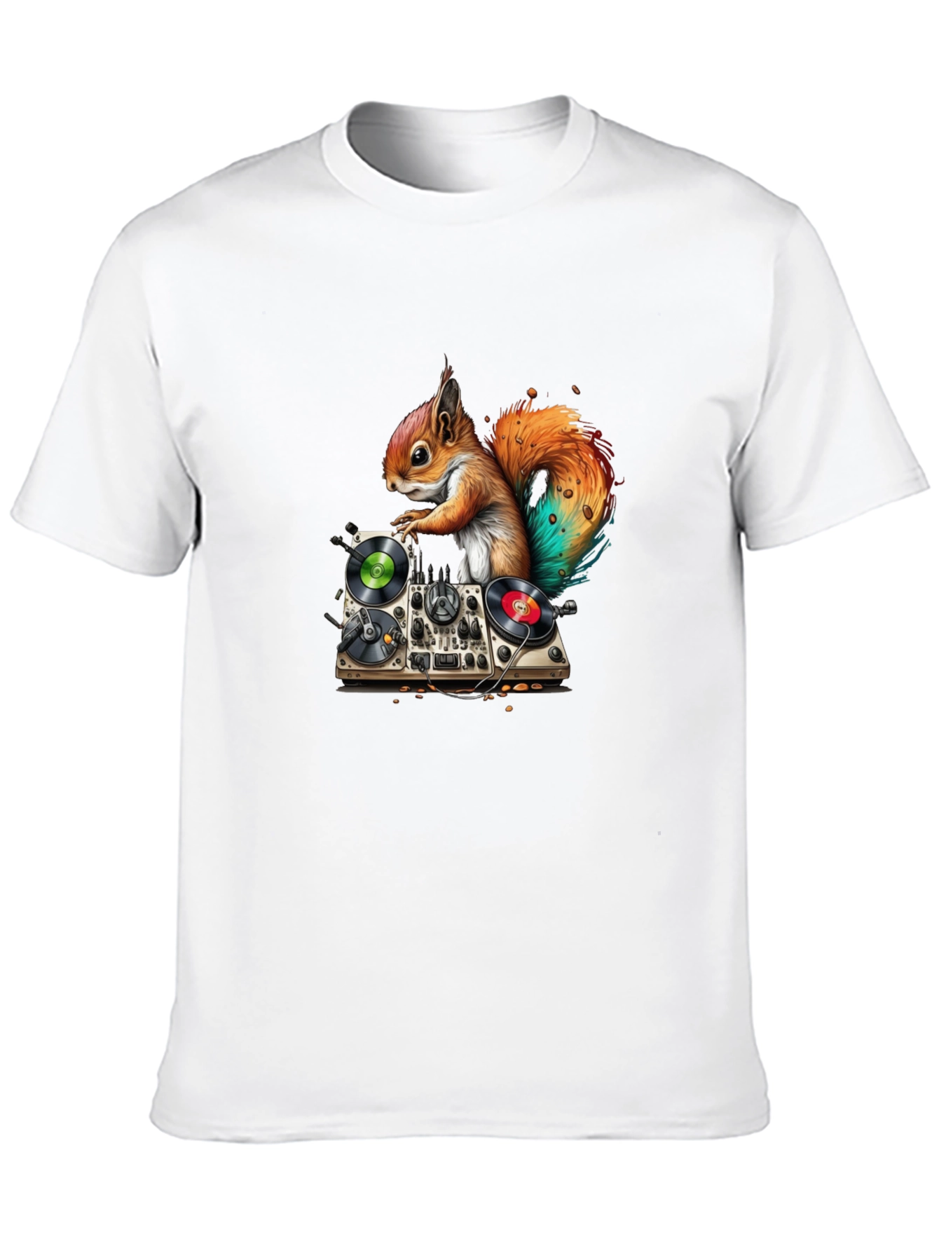 Black DJ Squirrel Graphic Tee - Party Animal view 10