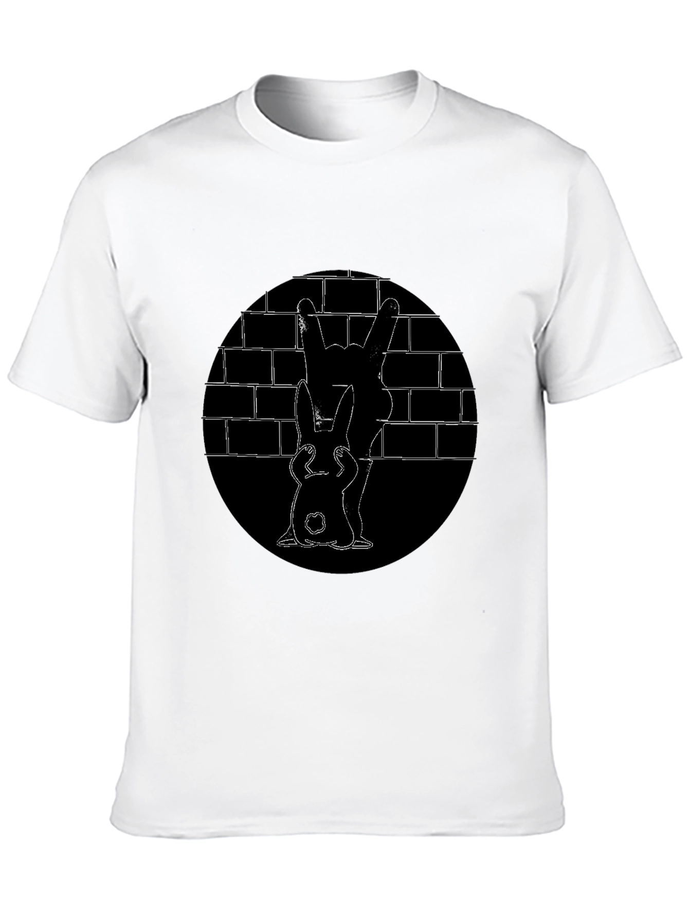 Black Black Bunny Brick Wall Graphic Tee view 10