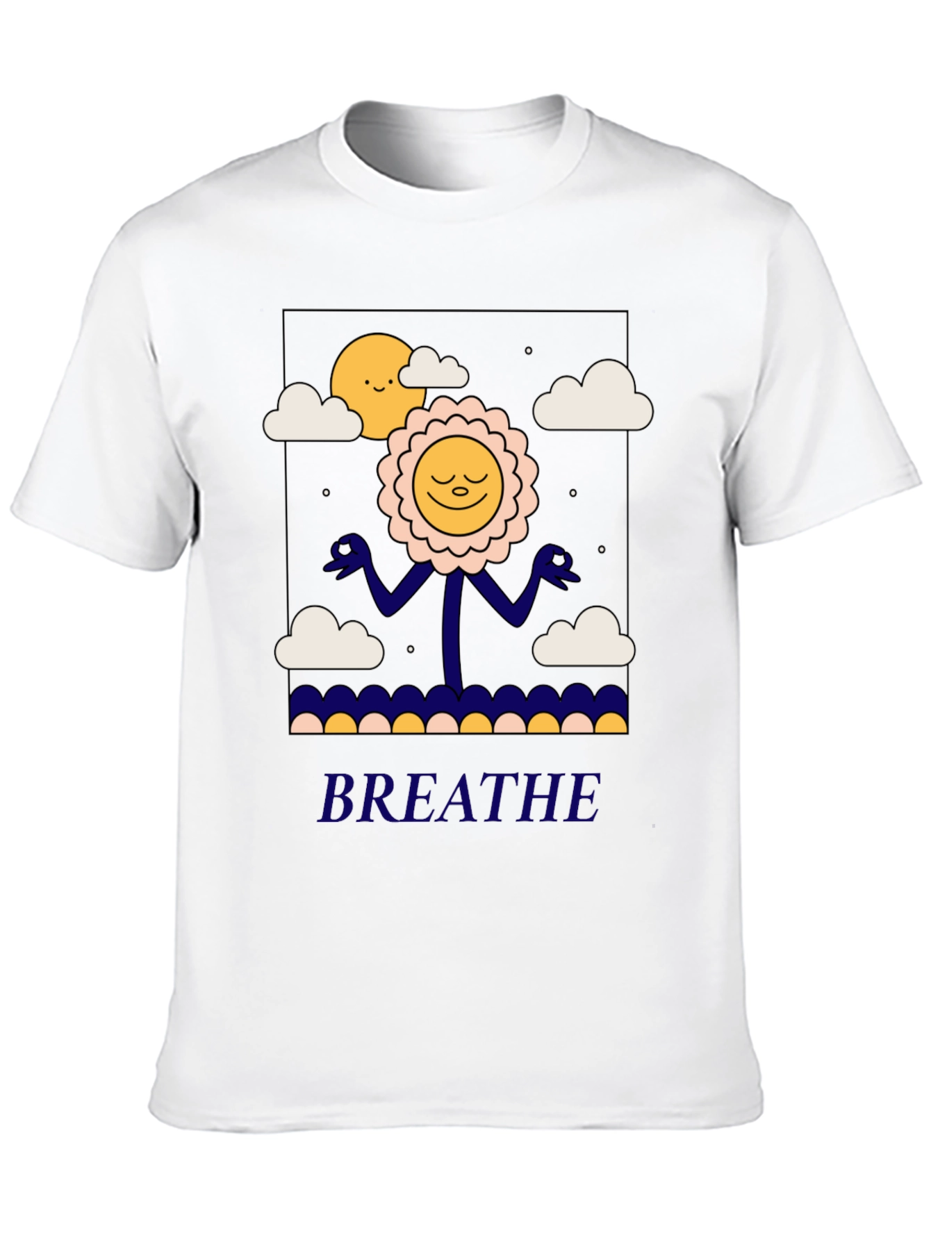 Black Breathe Easy Graphic Tee - Relaxed Fit, Cotton Blend view 10