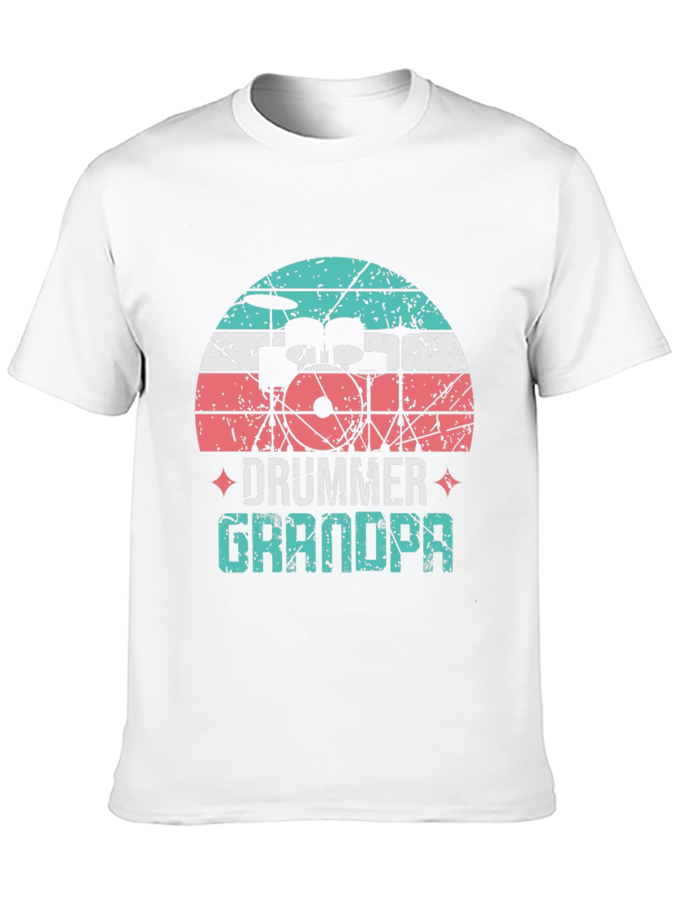 Black Drummer Grandpa T-Shirt - Music Lover Grandfather Tee view 10