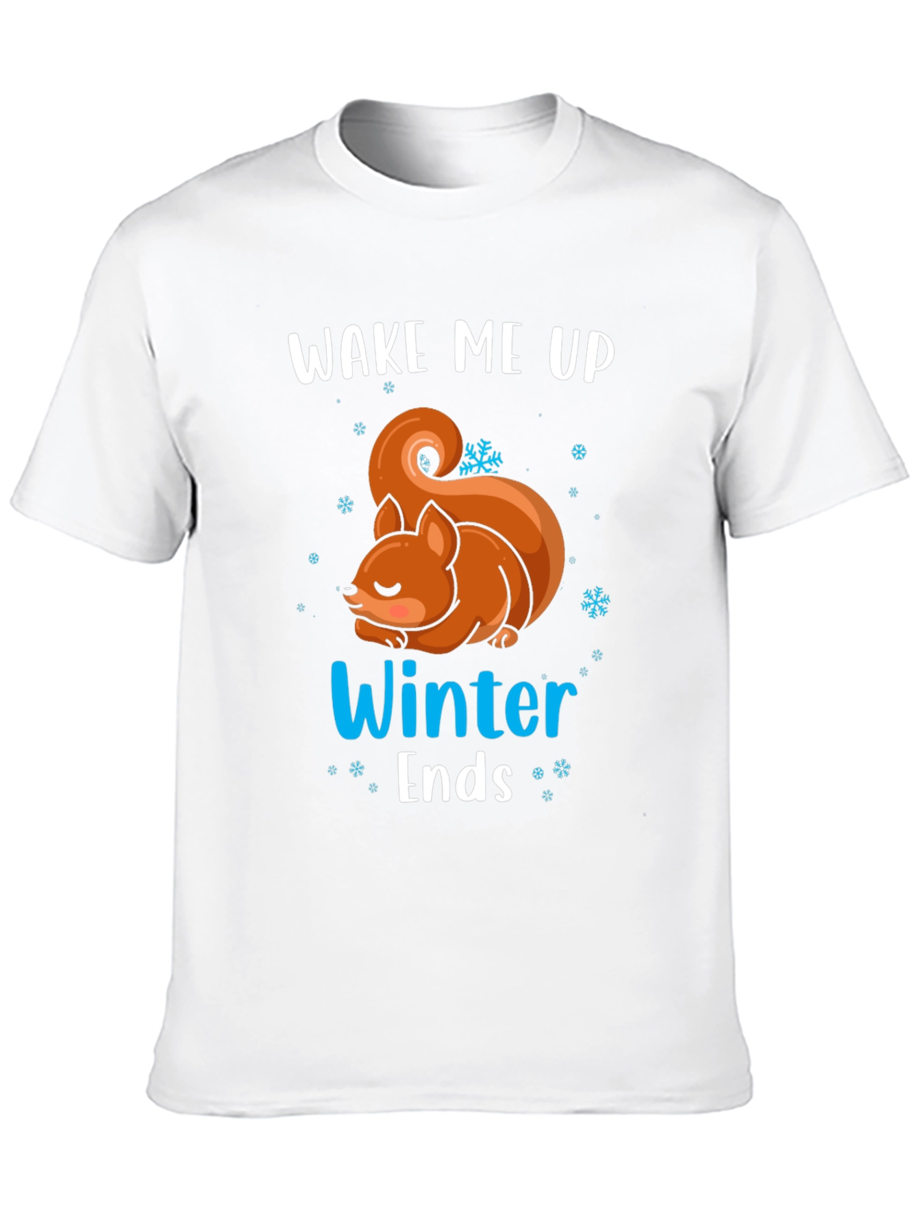 Black Wake Me Up When Winter Ends T-Shirt view 10
