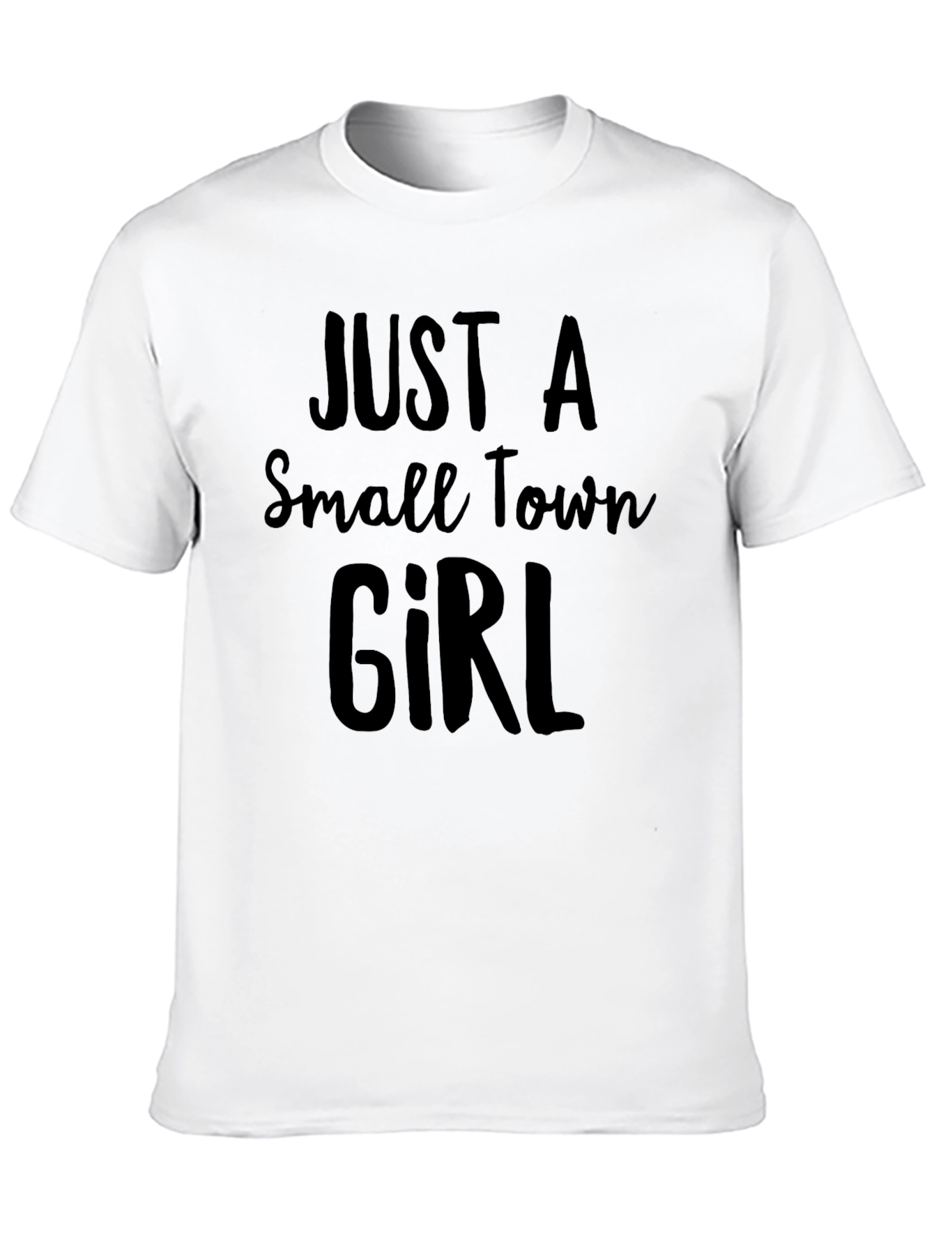 Black Just a Small Town Girl Tee - Classic Black T-Shirt view 10