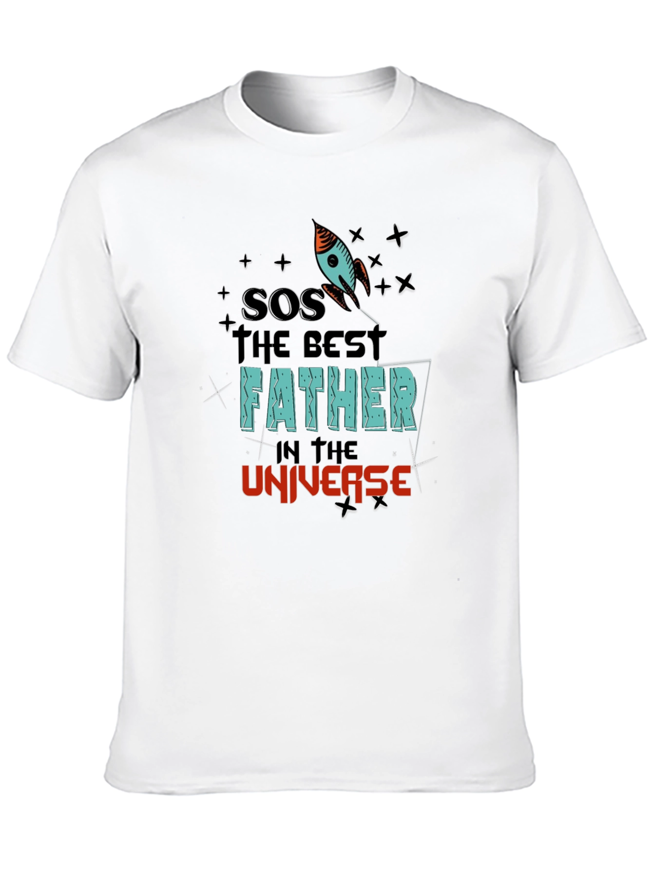 Black Best Father in the Universe Graphic Tee view 10