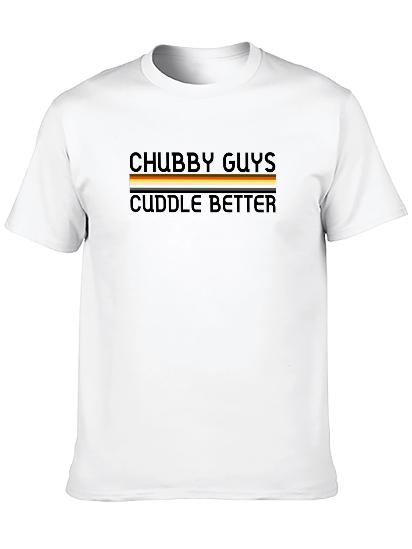 Black Chubby Guys Cuddle Better Graphic Tee - Black T-Shirt view 10